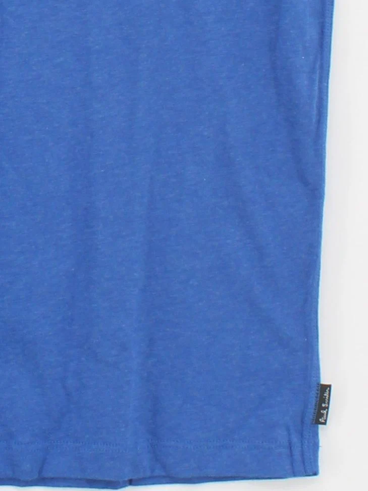 Paul Smith Men's T-Shirt M Blue 100% Cotton Basic New with tags - Image 4