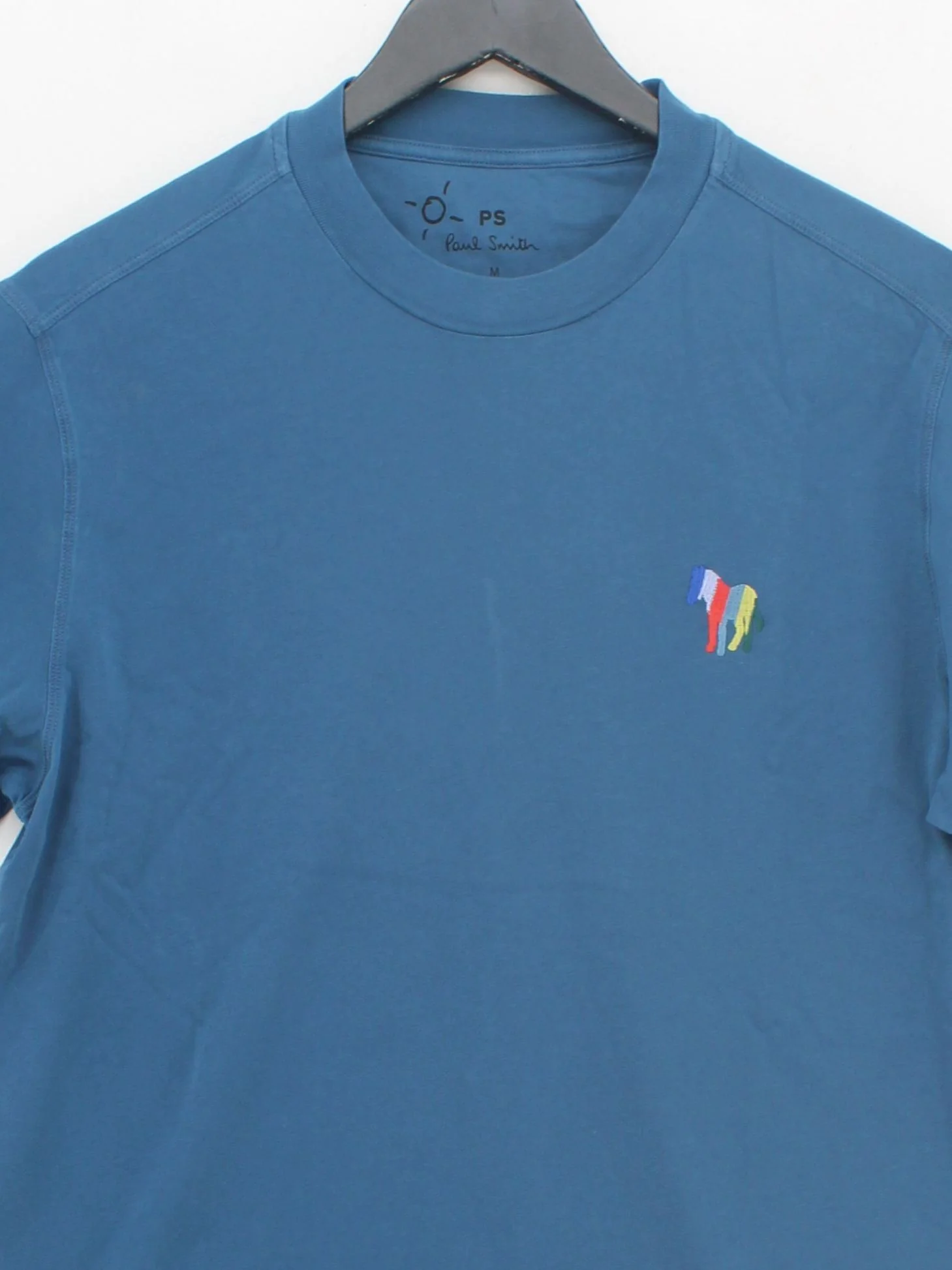 Paul Smith Men's T-Shirt M Blue Graphic 100% Cotton Basic New with tags - Image 3