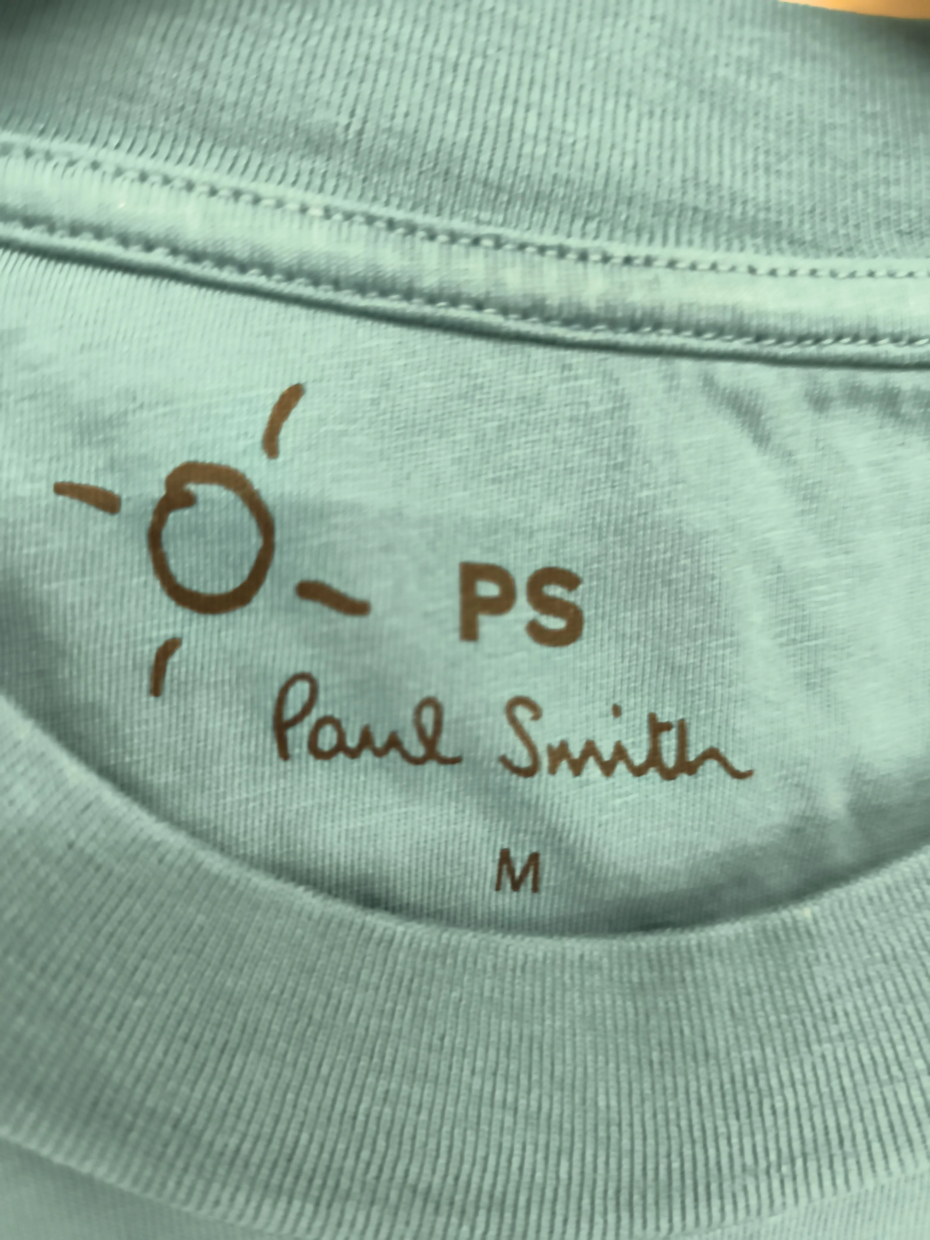 Paul Smith Men's T-Shirt M Blue Graphic 100% Cotton Basic New with tags - Image 5