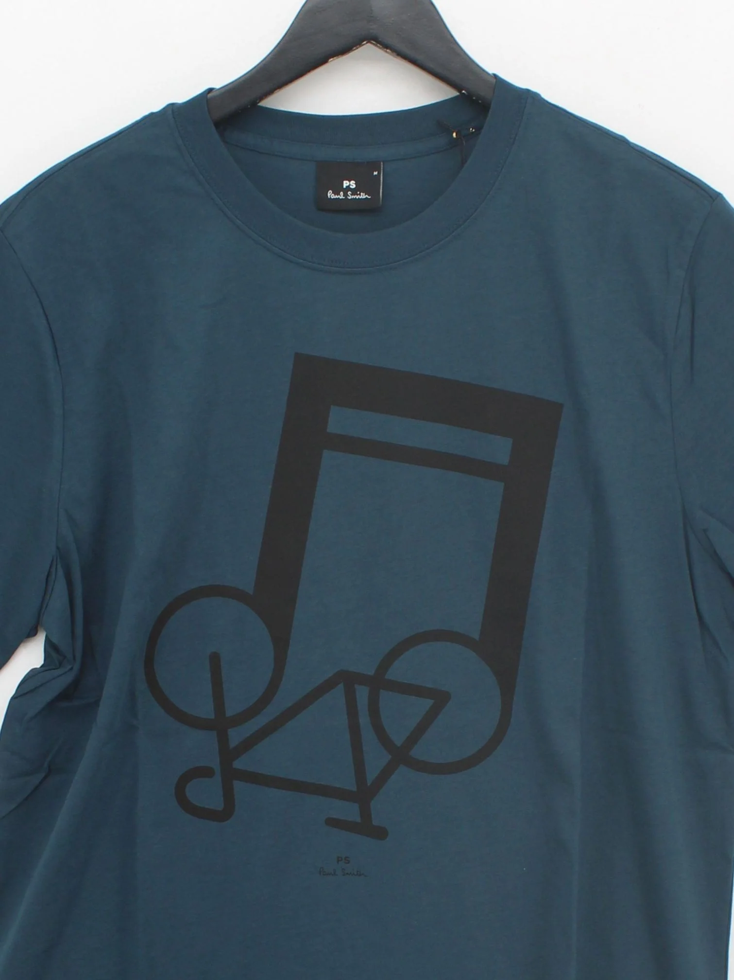 Paul Smith Men's T-Shirt M Blue Graphic 100% Cotton Basic New with tags - Image 3