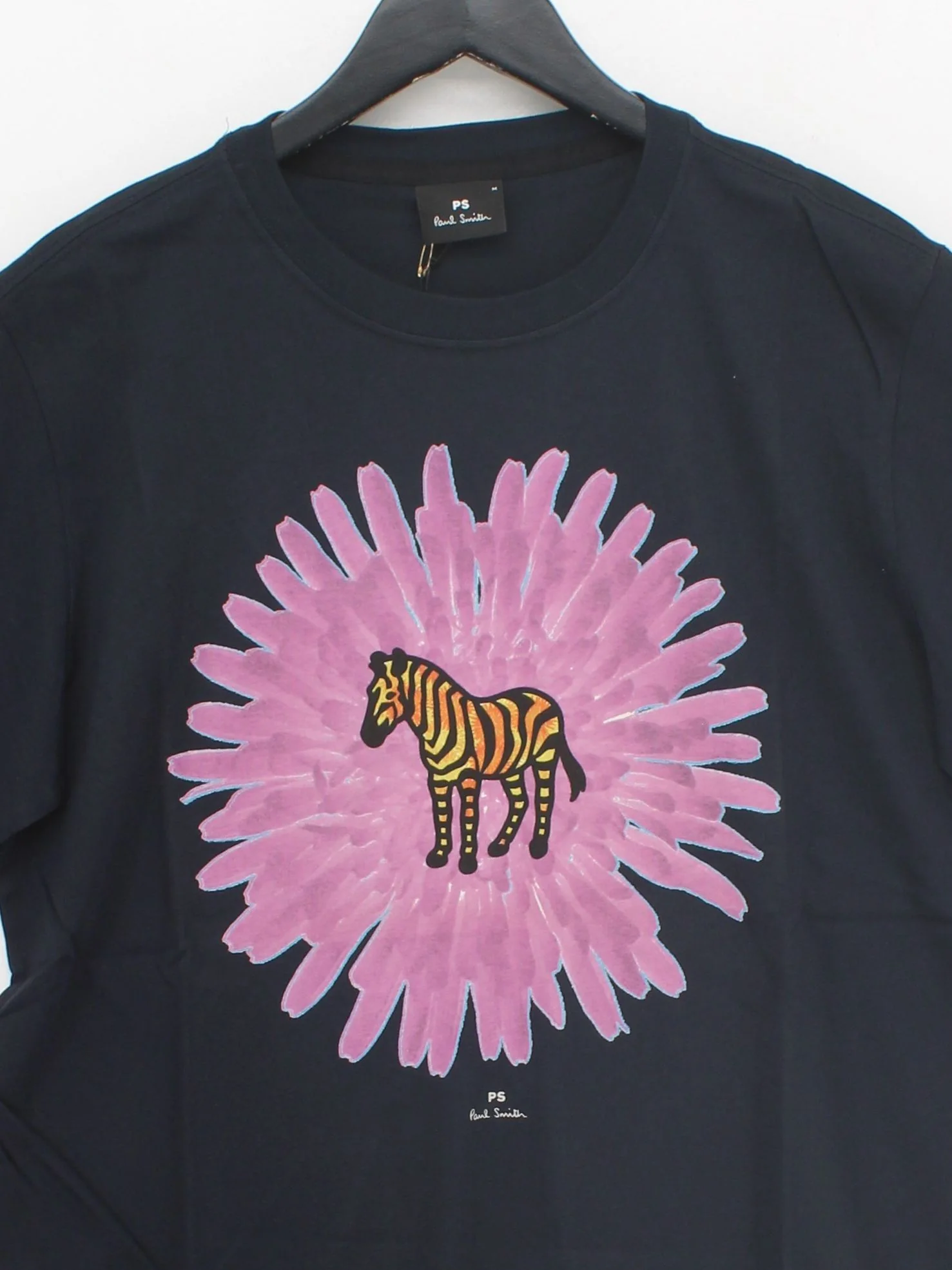 Paul Smith Men's T-Shirt M Blue Graphic 100% Cotton Basic New with tags - Image 3
