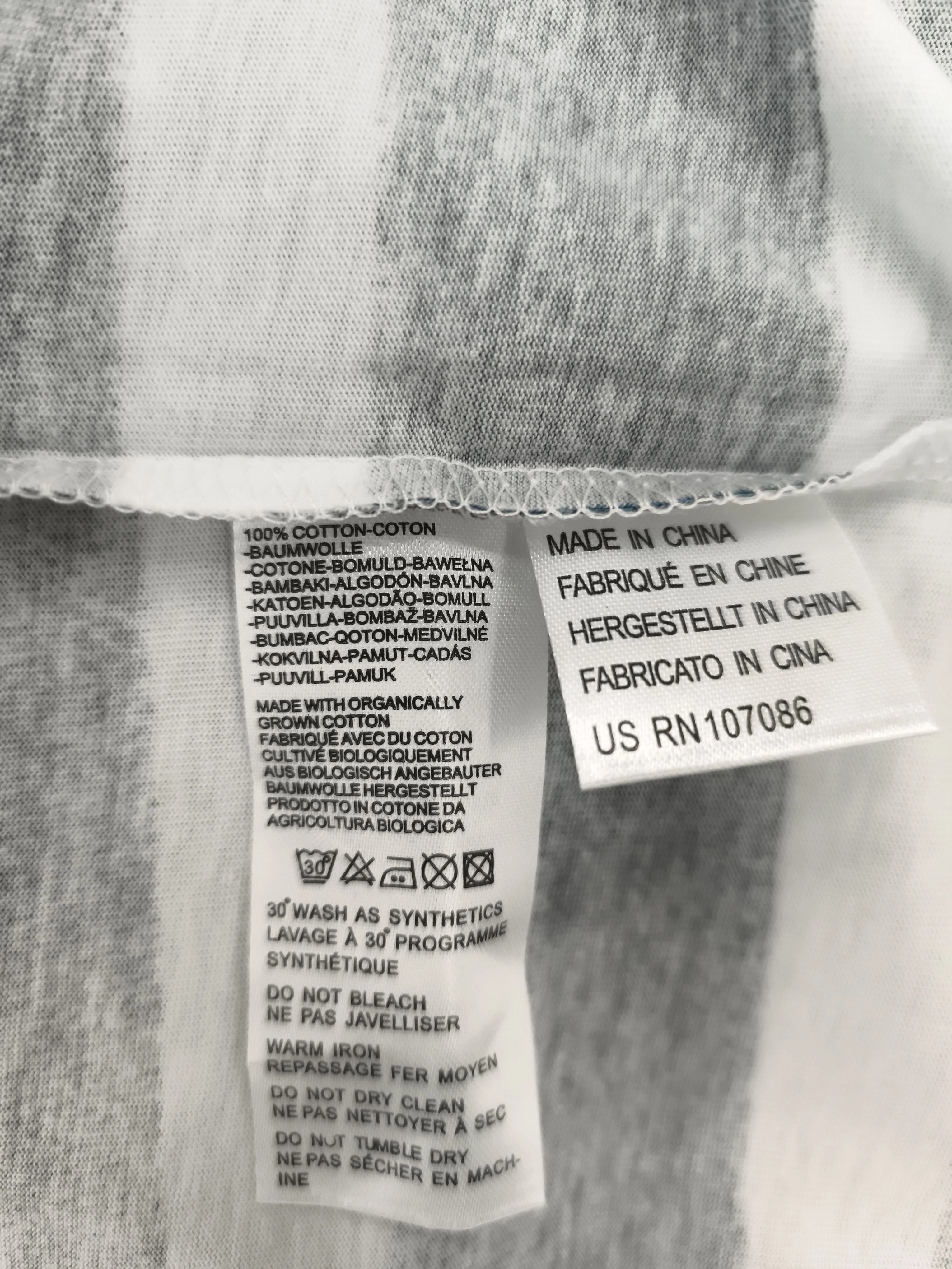 Paul Smith Men's T-Shirt M Blue Striped 100% Cotton Basic New with tags - Image 6