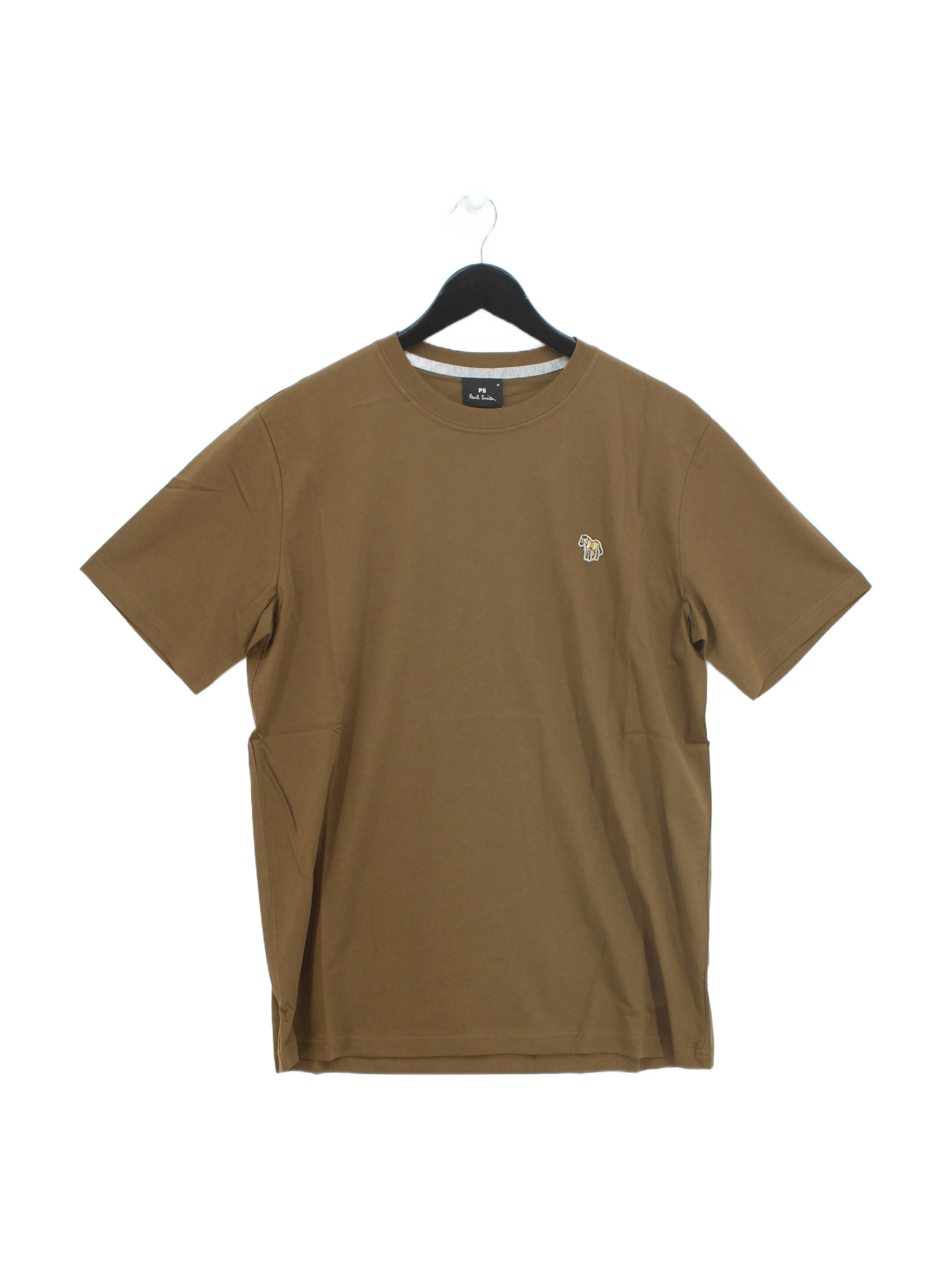 Paul Smith Men's T-Shirt M Brown 100% Cotton Basic New with tags