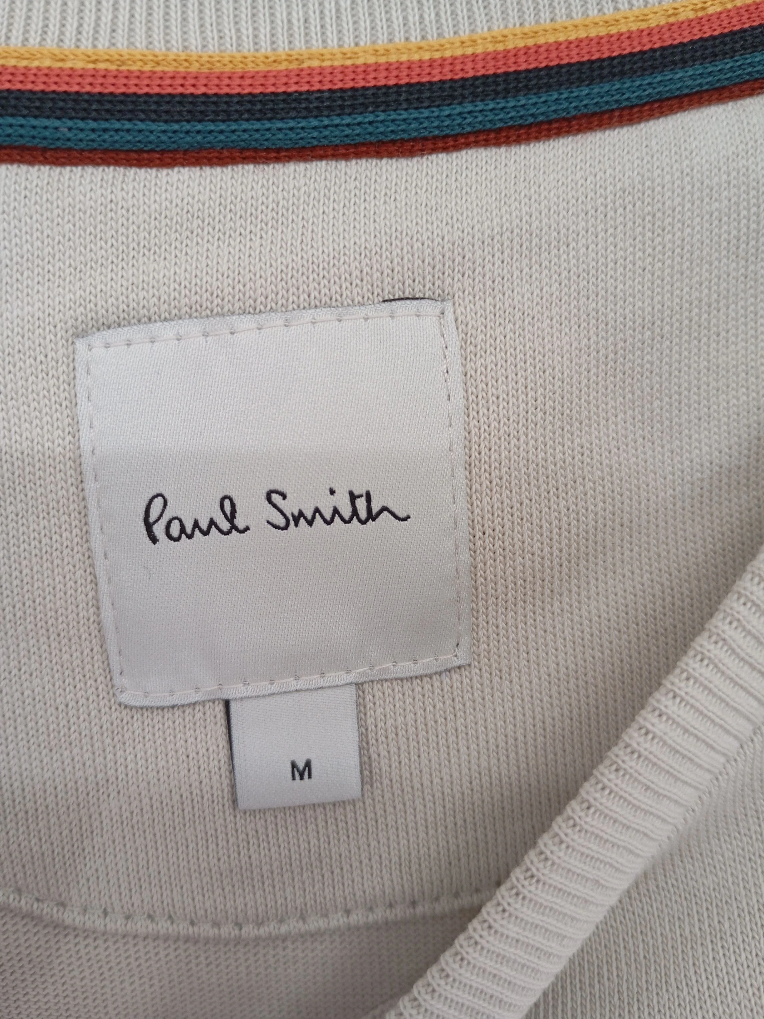 Paul Smith Men's T-Shirt M Cream Graphic 100% Cotton Basic New with tags - Image 5