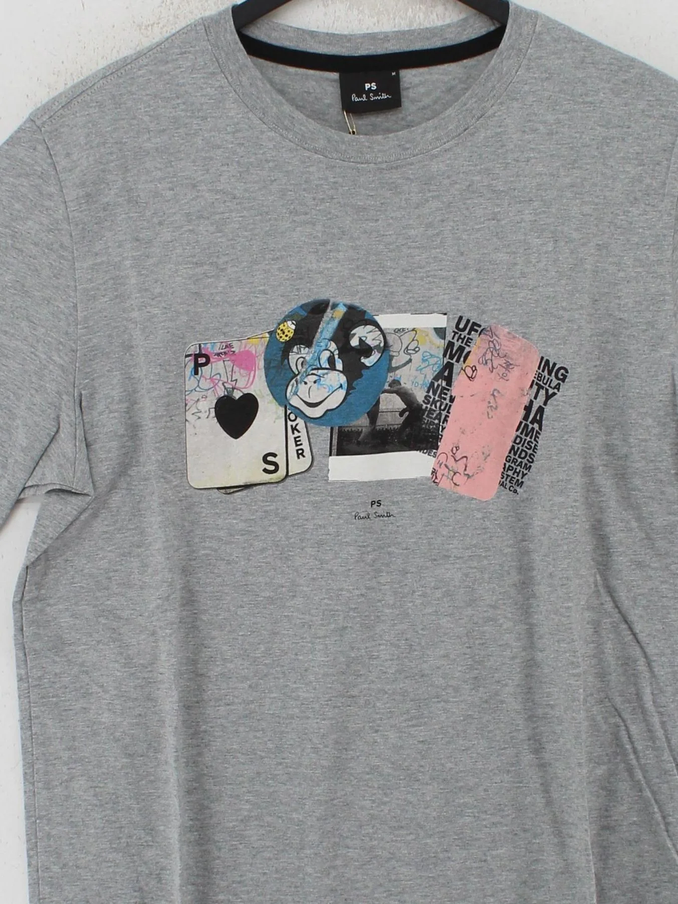 Paul Smith Men's T-Shirt M Grey Graphic 100% Cotton Basic New with tags - Image 3