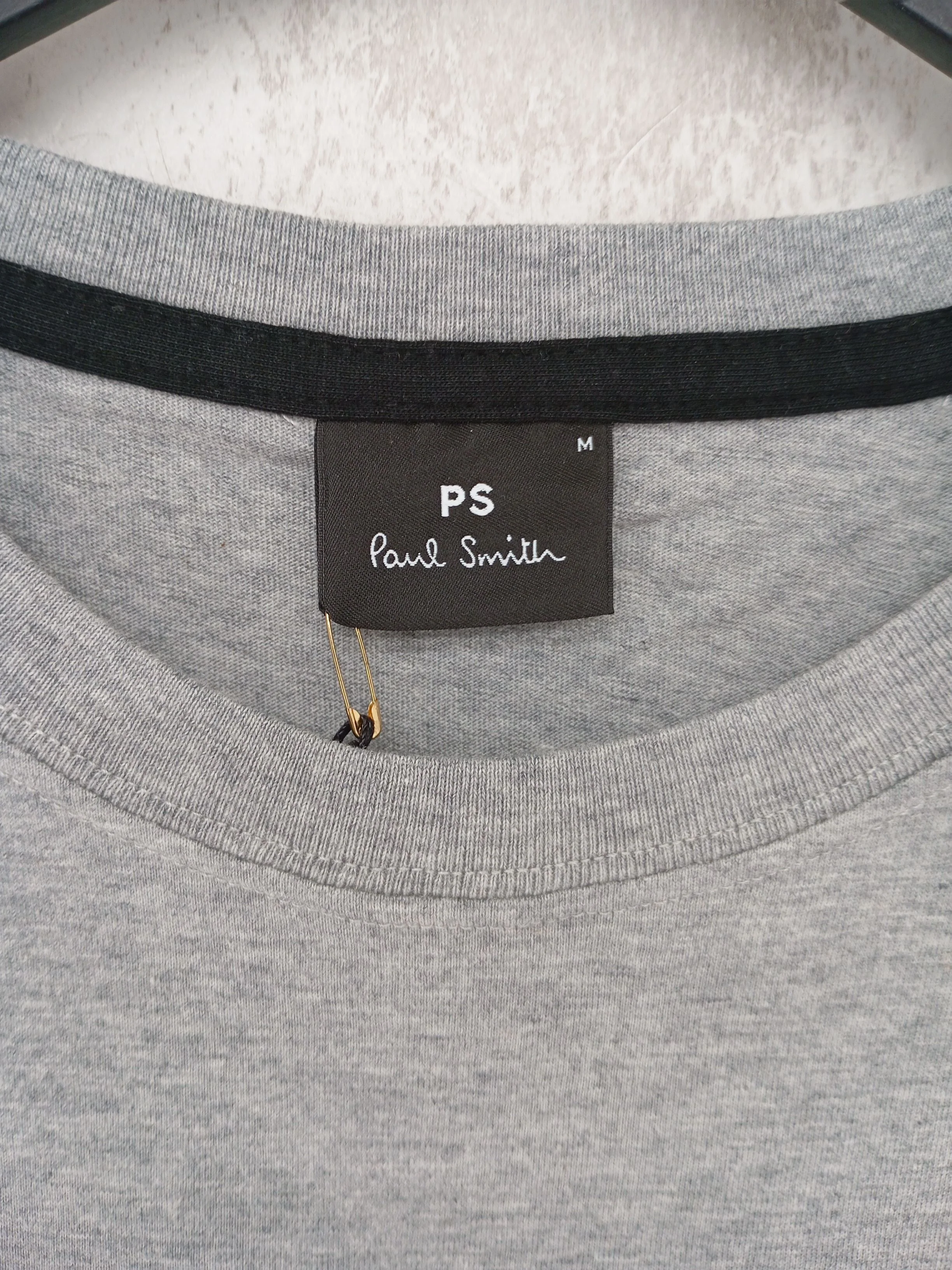 Paul Smith Men's T-Shirt M Grey Graphic 100% Cotton Basic New with tags - Image 5