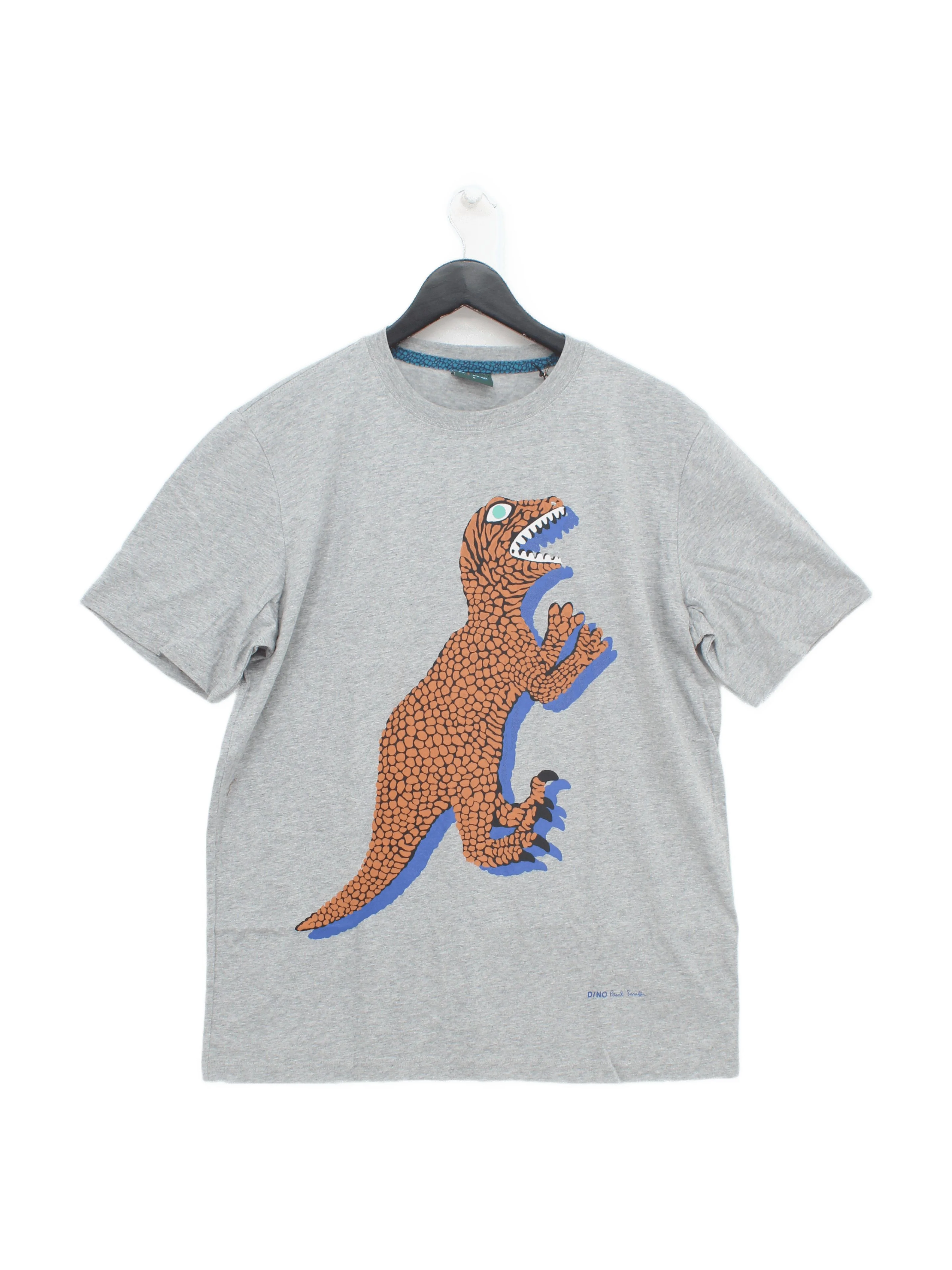 Paul Smith Men's T-Shirt M Grey Graphic 100% Cotton Basic New with tags