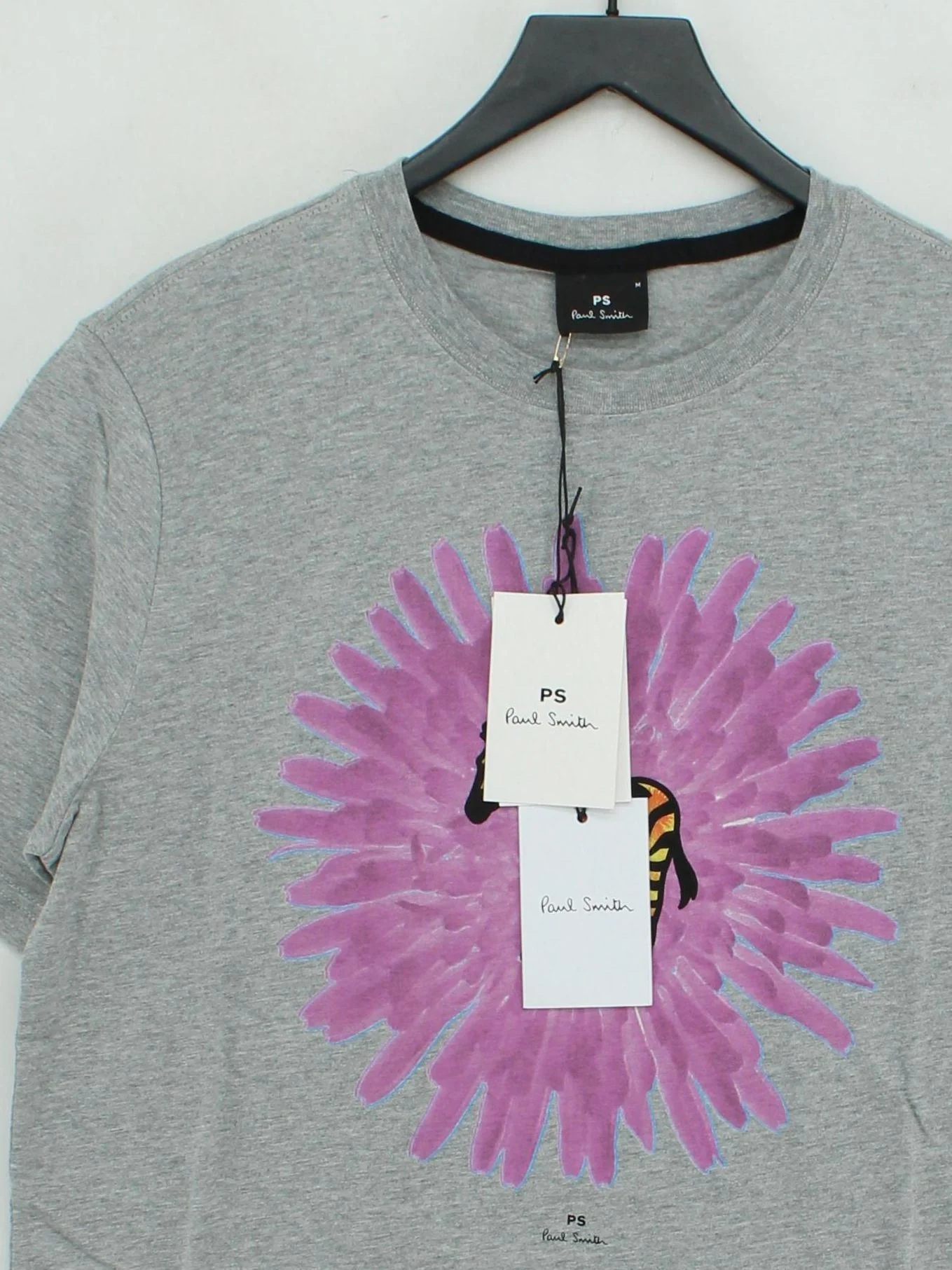 Paul Smith Men's T-Shirt M Grey Graphic 100% Cotton Basic New with tags - Image 3