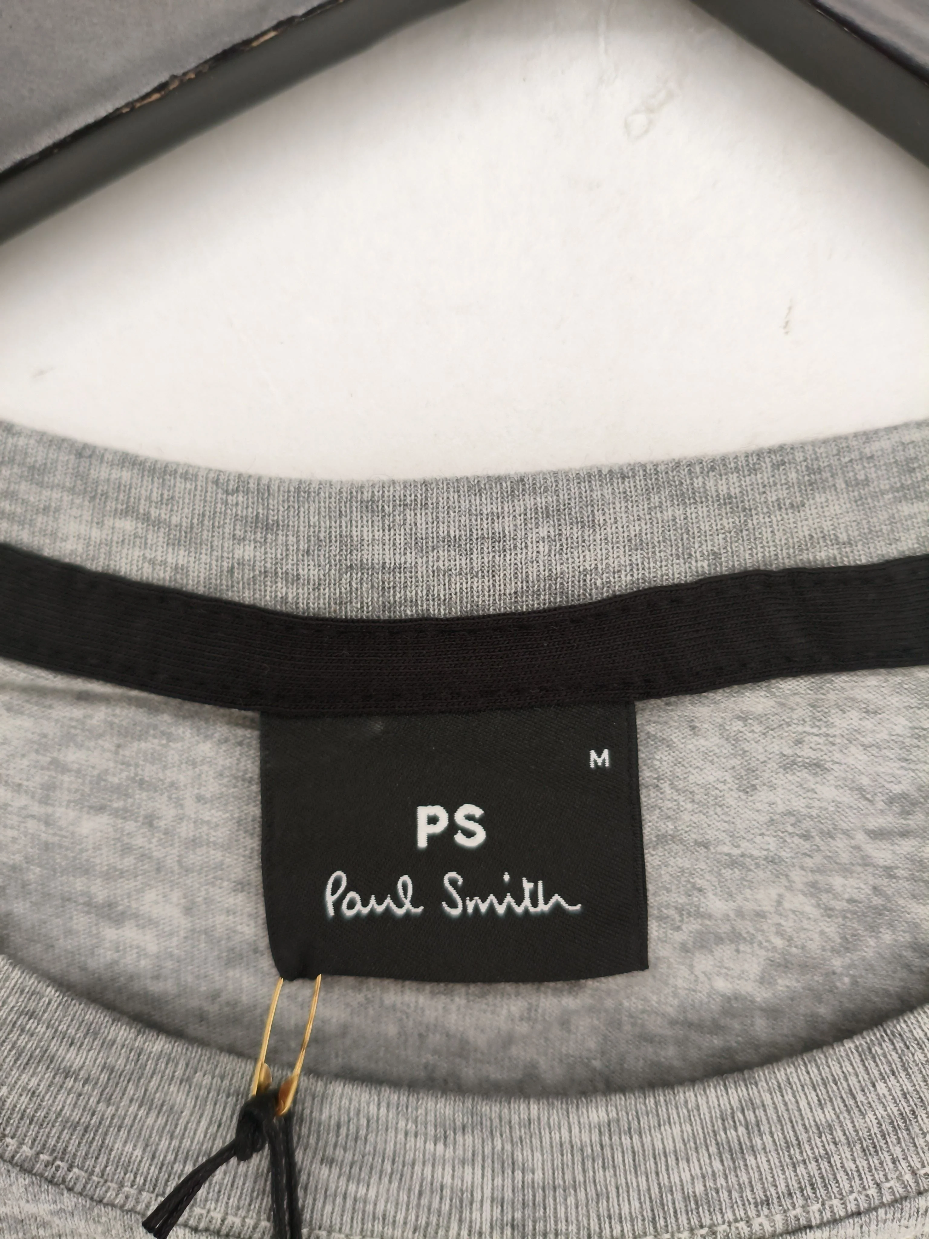 Paul Smith Men's T-Shirt M Grey Graphic 100% Cotton Basic New with tags - Image 5