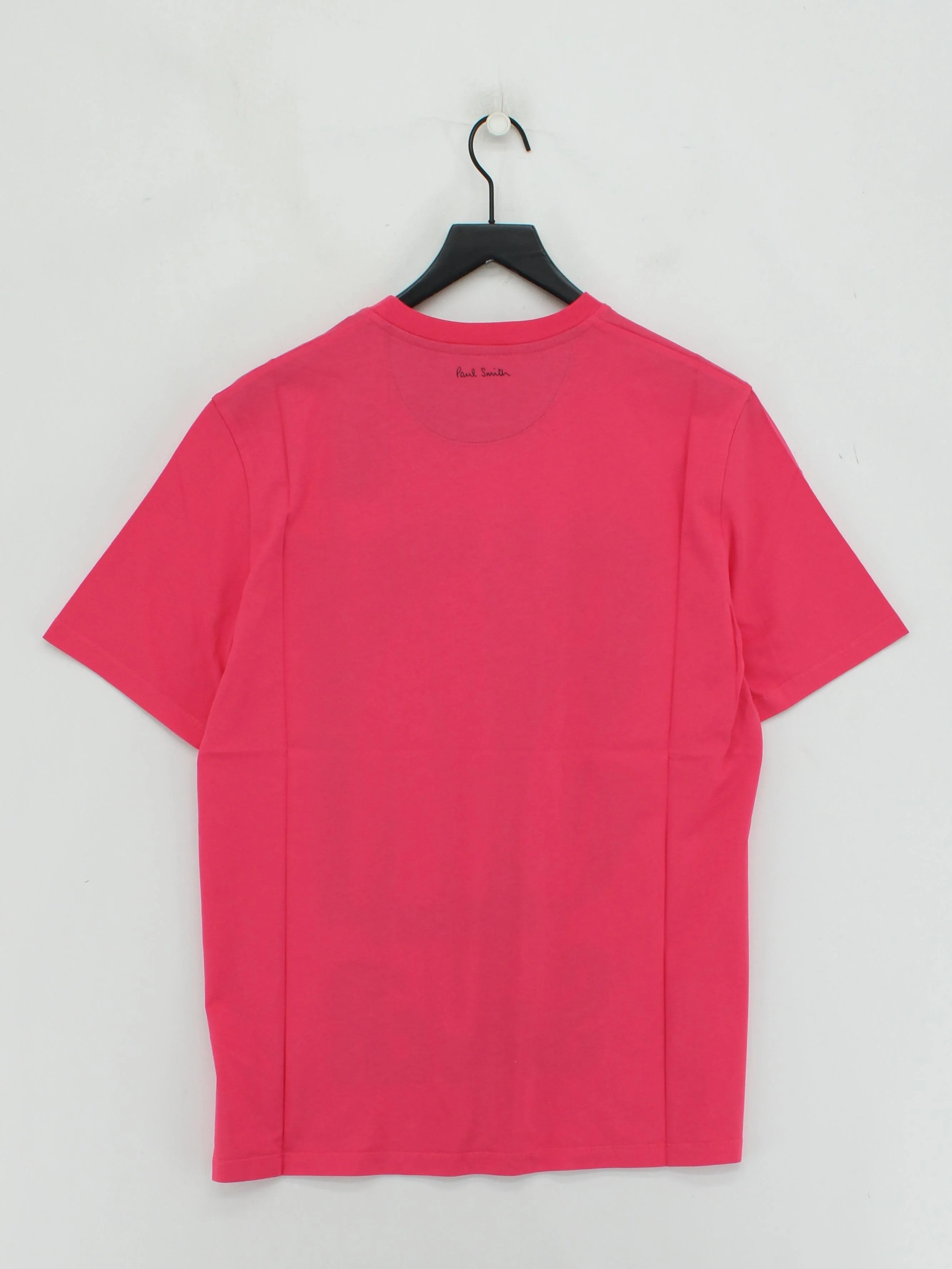 Paul Smith Men's T-Shirt M Pink Graphic 100% Cotton Basic New with tags - Image 2