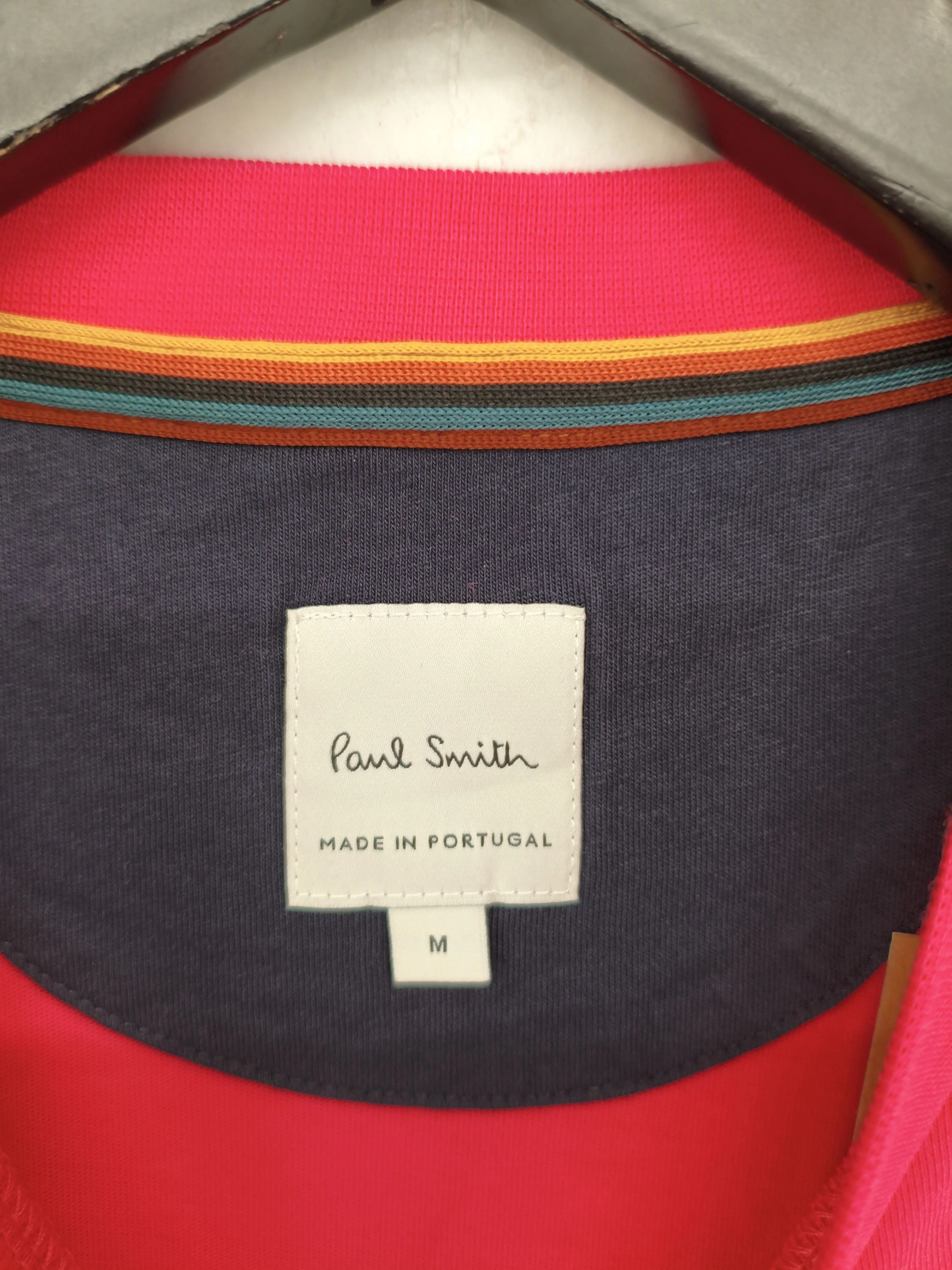 Paul Smith Men's T-Shirt M Pink Graphic 100% Cotton Basic New with tags - Image 5