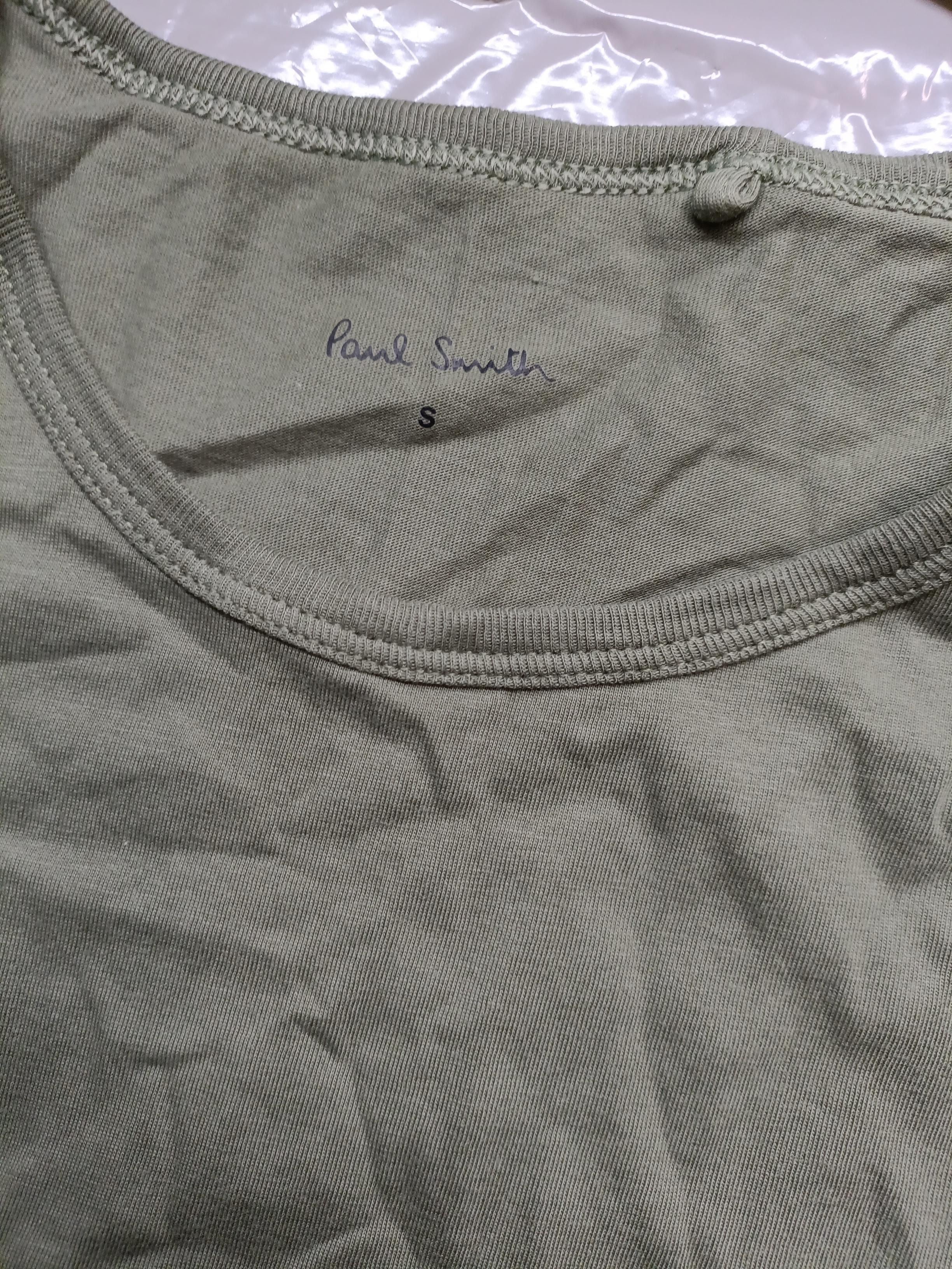 Paul Smith Men's T-Shirt S Green 100% Cotton Basic - Image 5