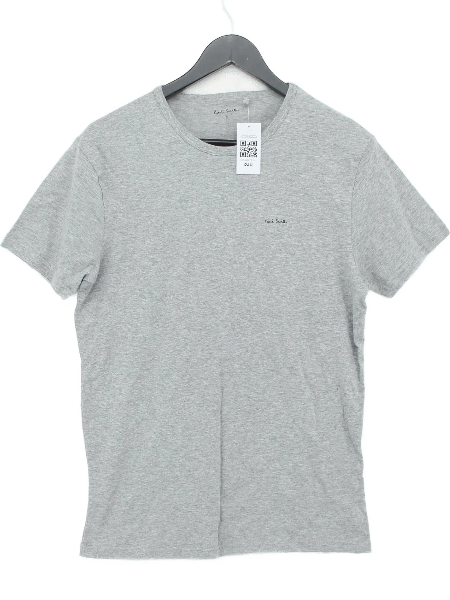 Paul Smith Men's T-Shirt S Grey 100% Cotton Basic