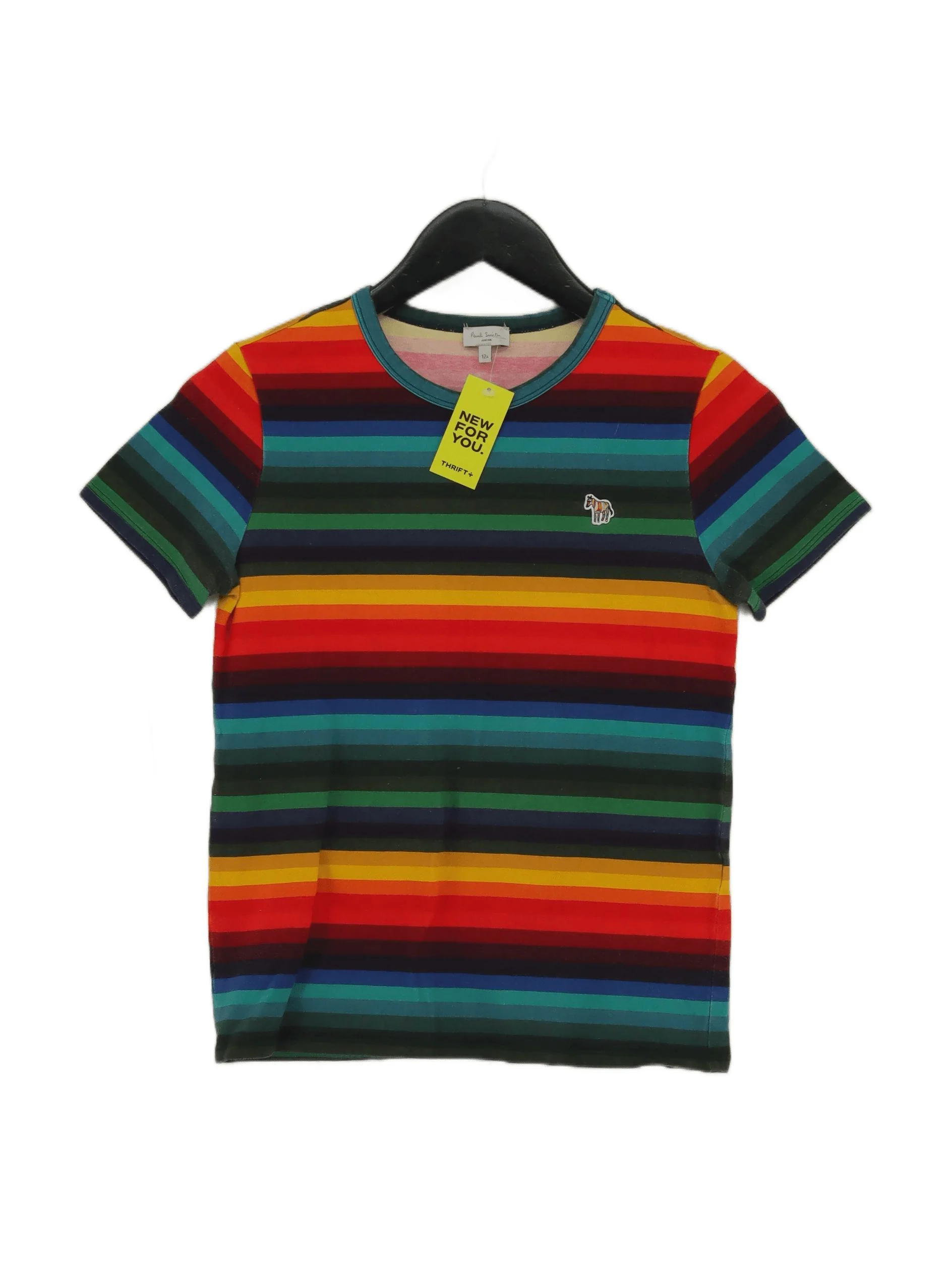 Paul Smith Men's T-Shirt XXS Multi Striped 100% Cotton Basic