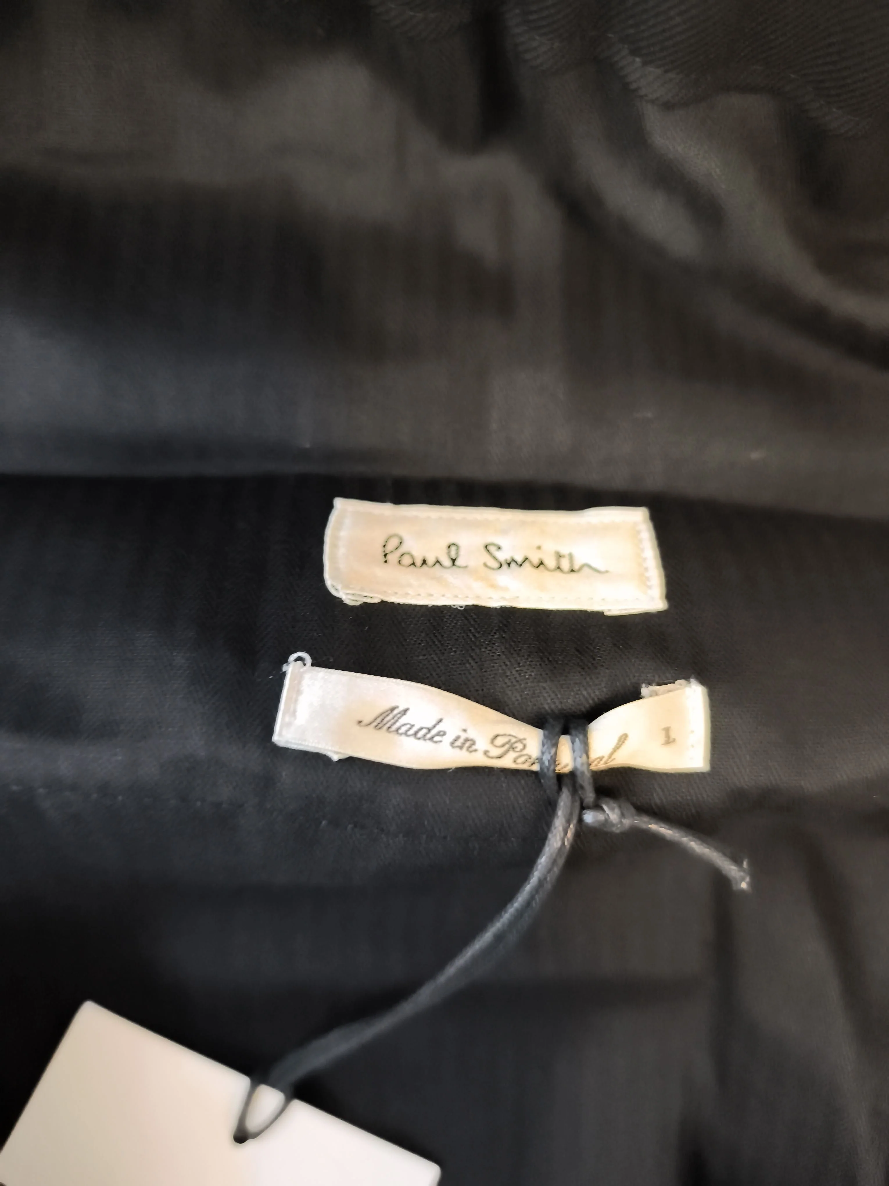 Paul Smith Men's Trousers L Black 100% Wool Tapered Chino New with tags - Image 5
