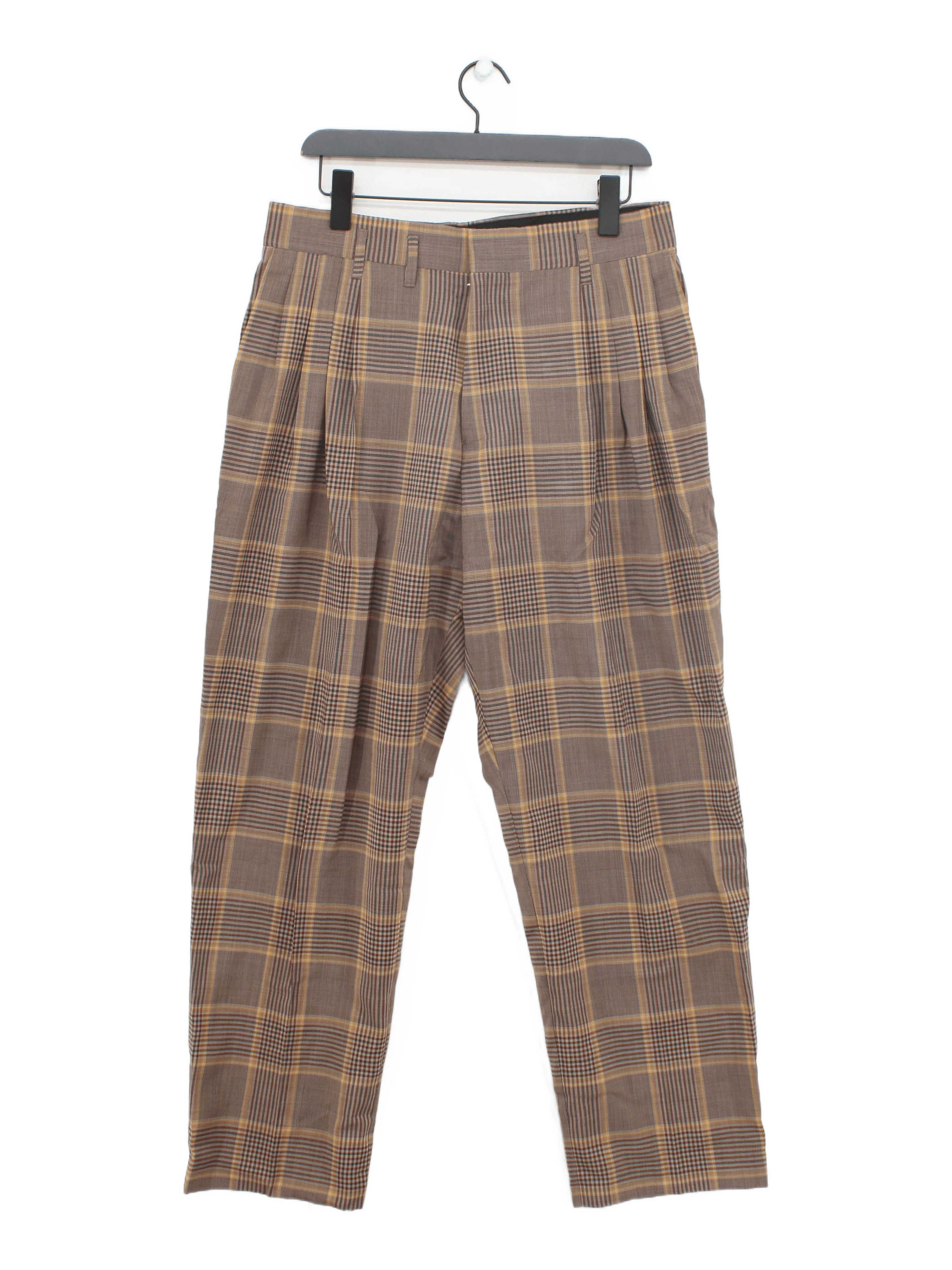 Paul Smith Men's Trousers M Brown 100% Wool Chino New with tags