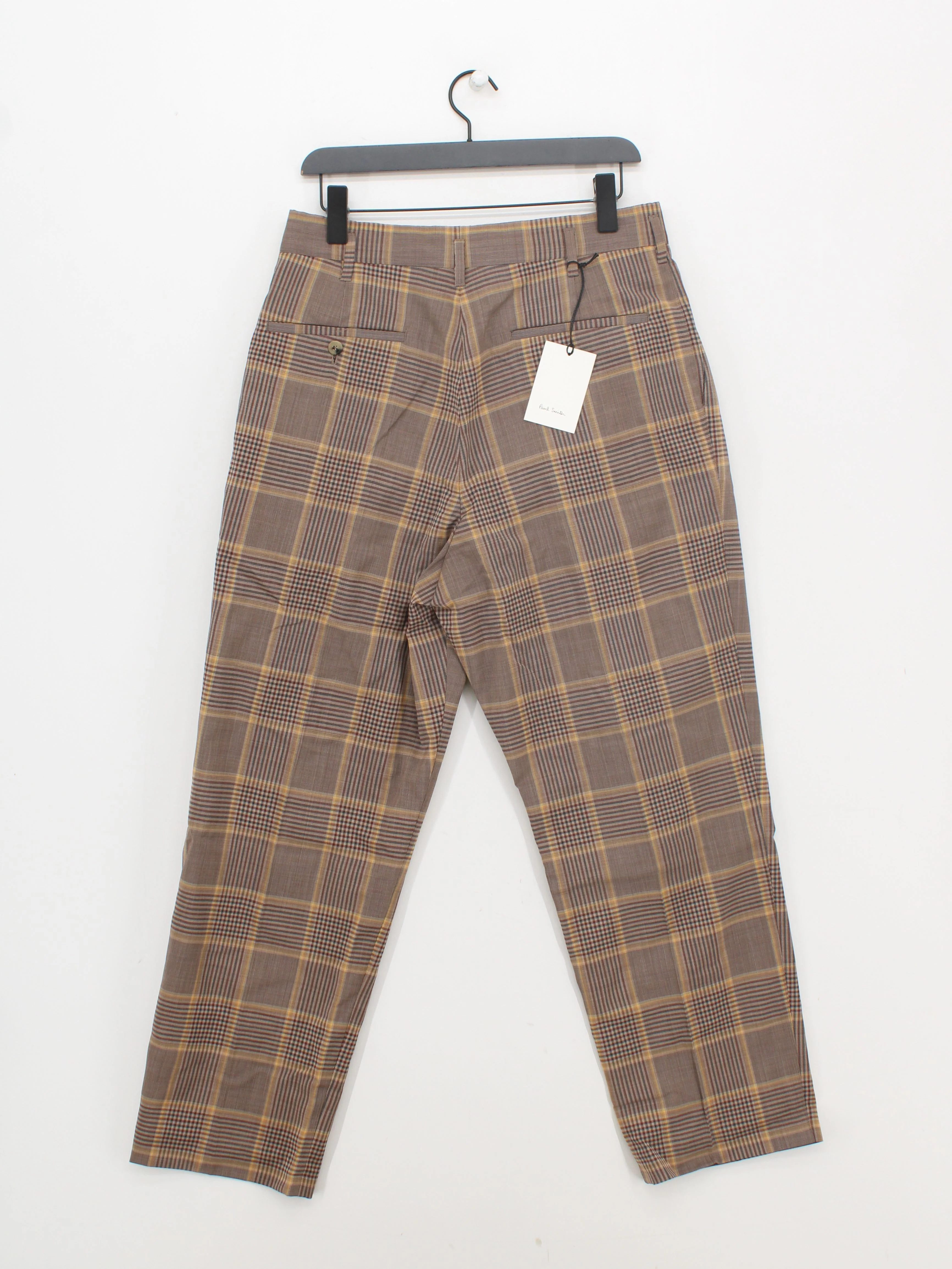 Paul Smith Men's Trousers M Brown 100% Wool Chino New with tags - Image 2