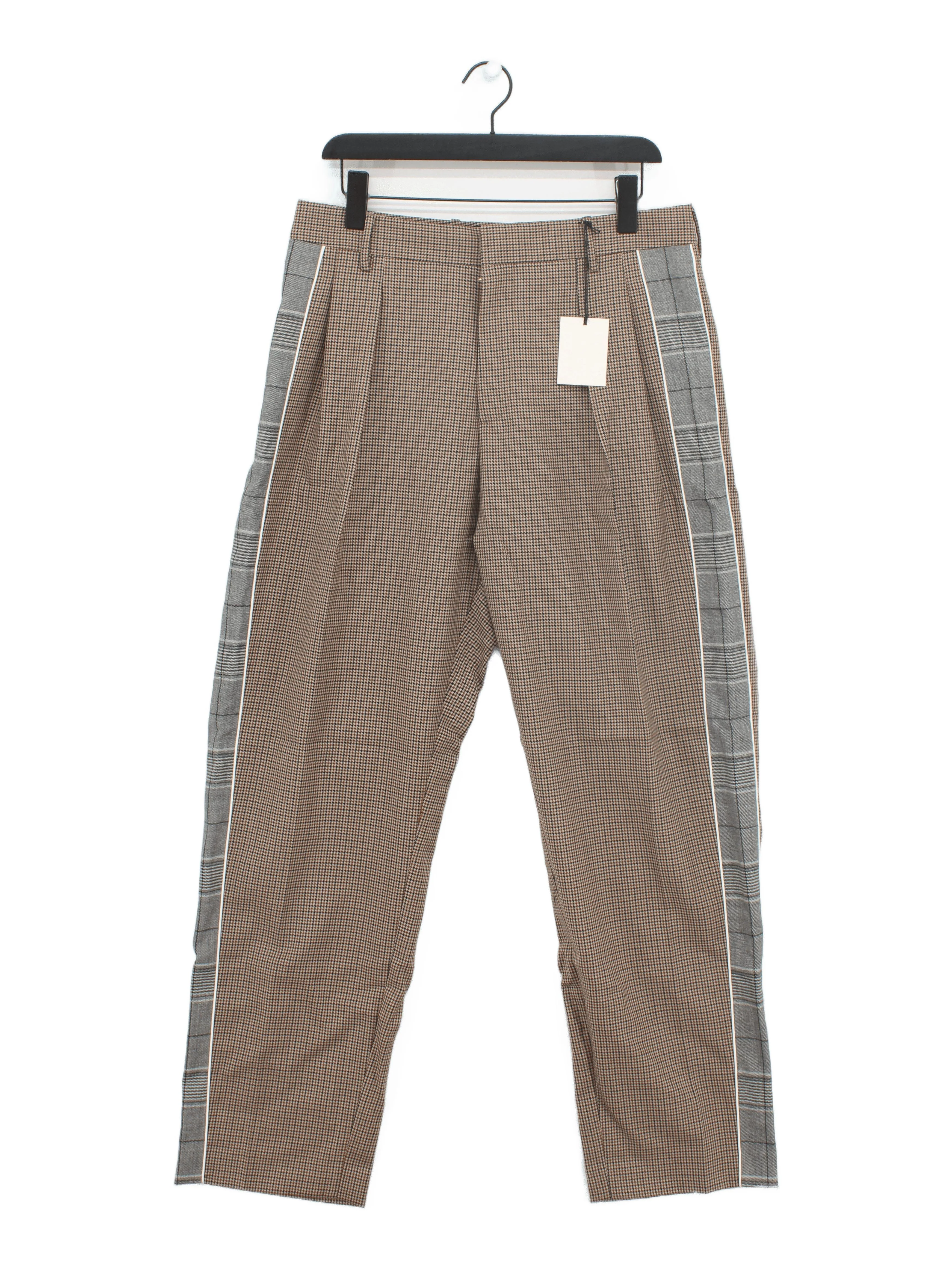 Paul Smith Men's Trousers M Brown 100% Wool Chino New with tags