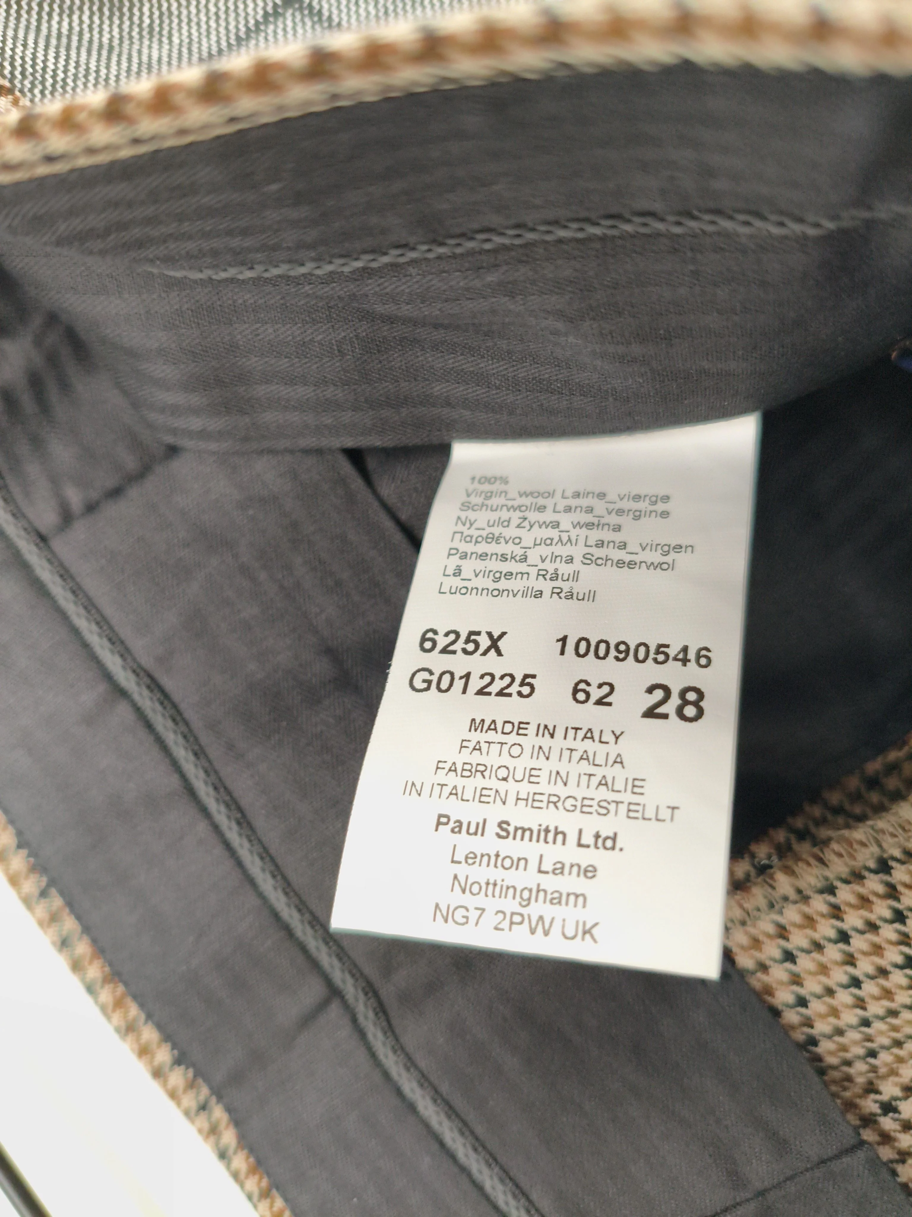 Paul Smith Men's Trousers W 28 in Brown 100% Wool Chino New with tags - Image 6