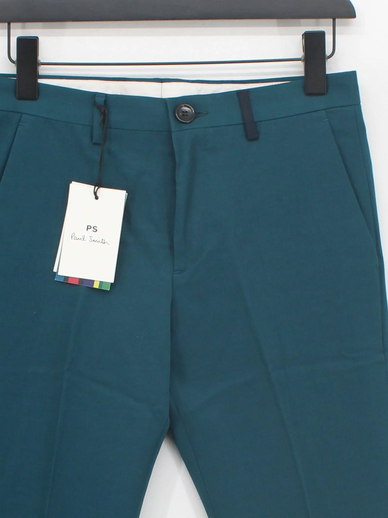 Paul Smith Men's Trousers W 28 in Green Cotton with Linen Chino New with tags - Image 3