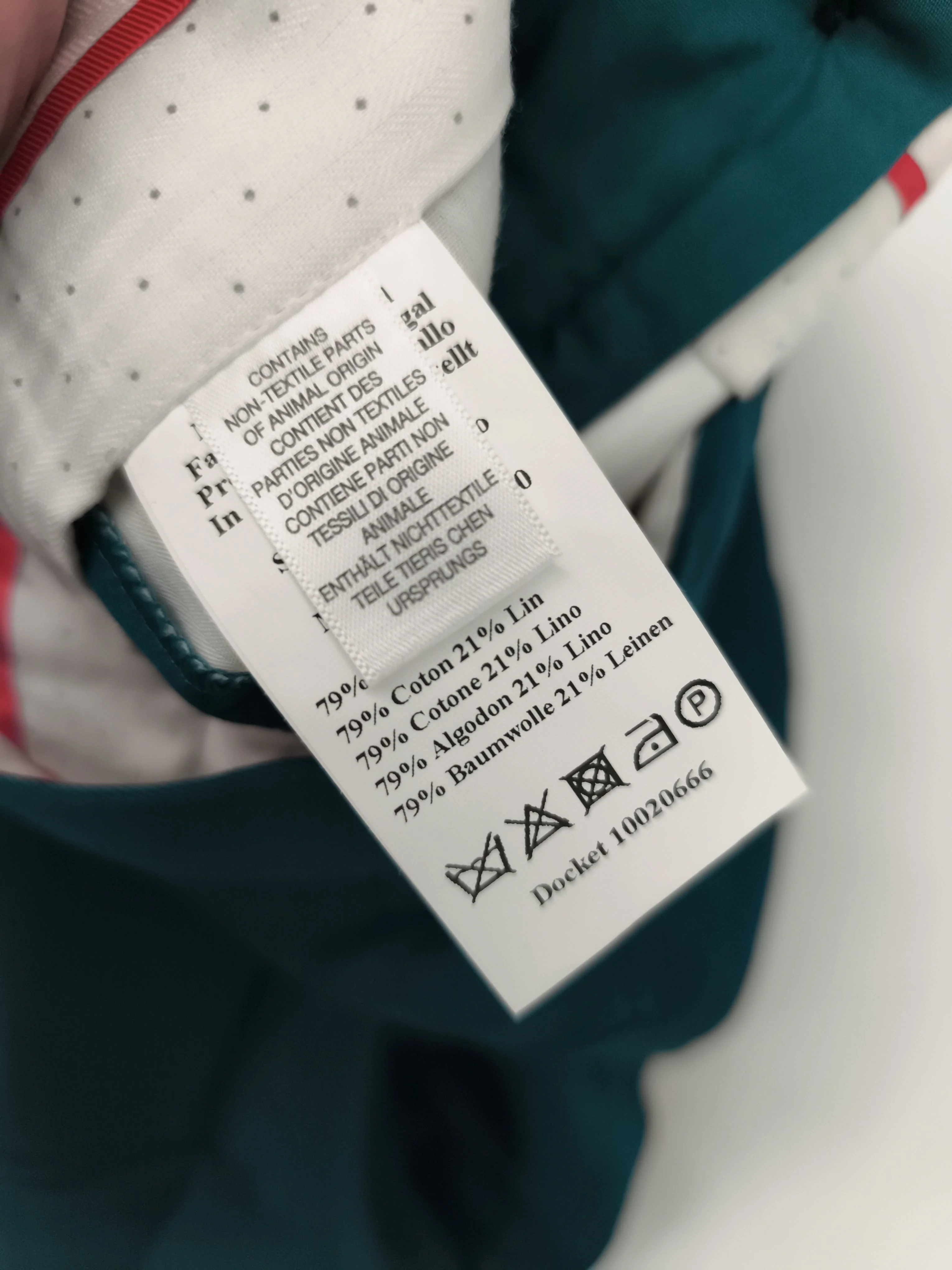 Paul Smith Men's Trousers W 28 in Green Cotton with Linen Chino New with tags - Image 6