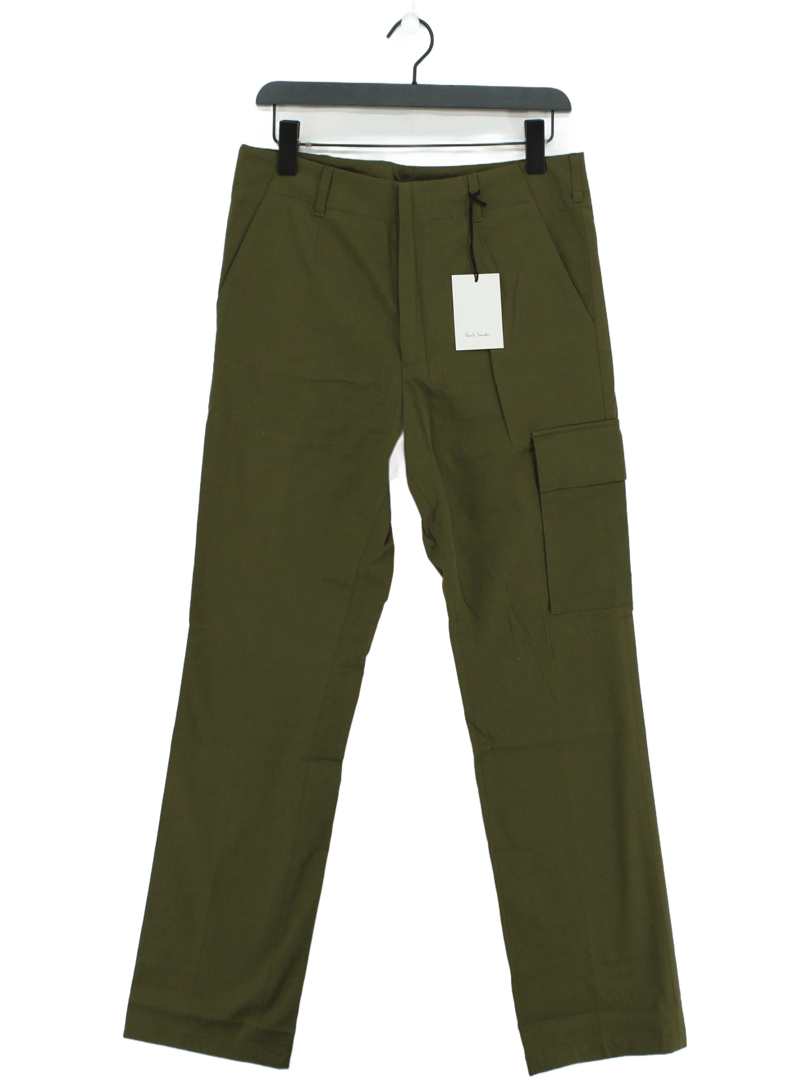 Paul Smith Men's Trousers W 30 in Green Cotton with Elastane Cargo New with tags