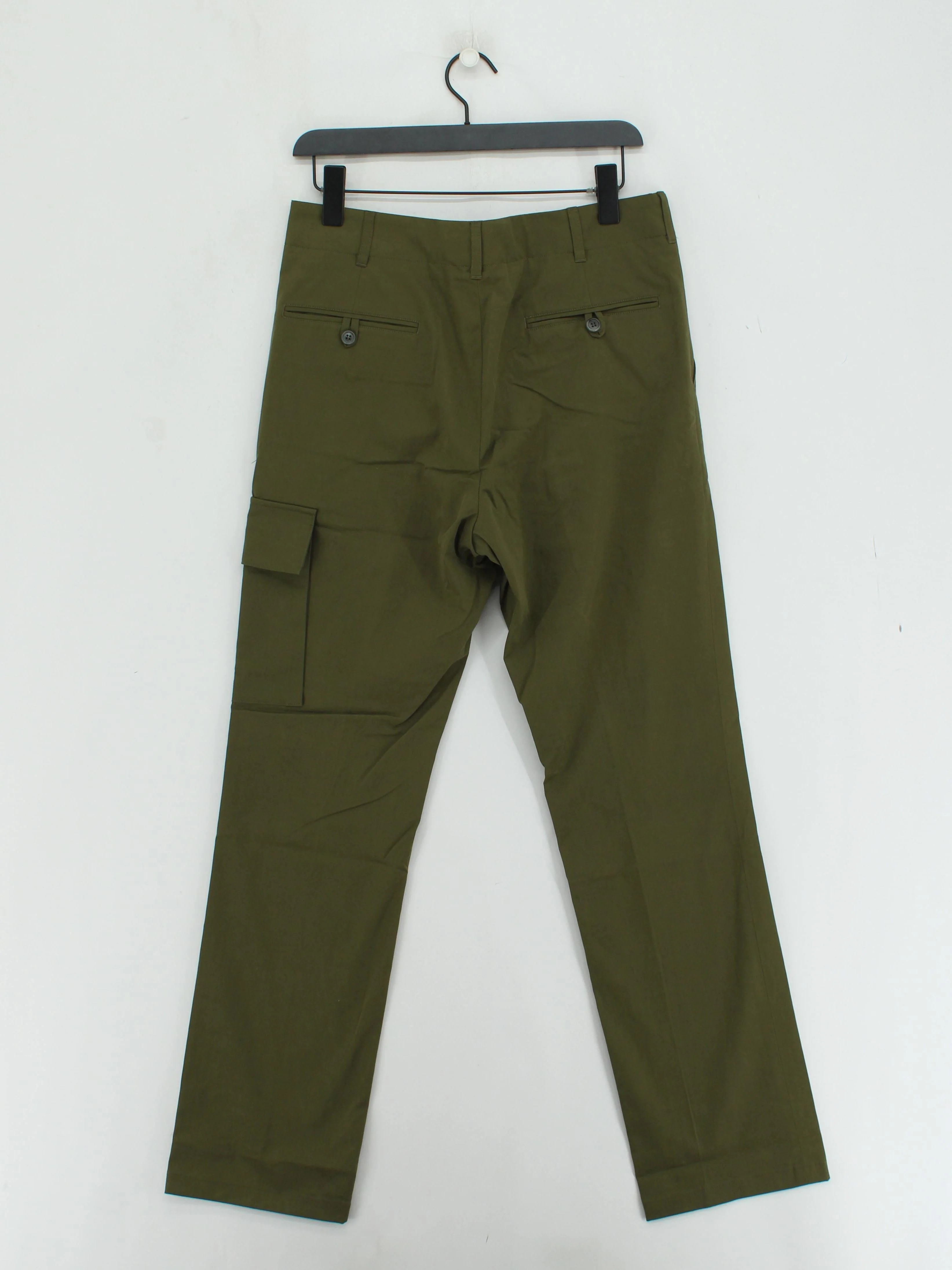 Paul Smith Men's Trousers W 30 in Green Cotton with Elastane Cargo New with tags - Image 2