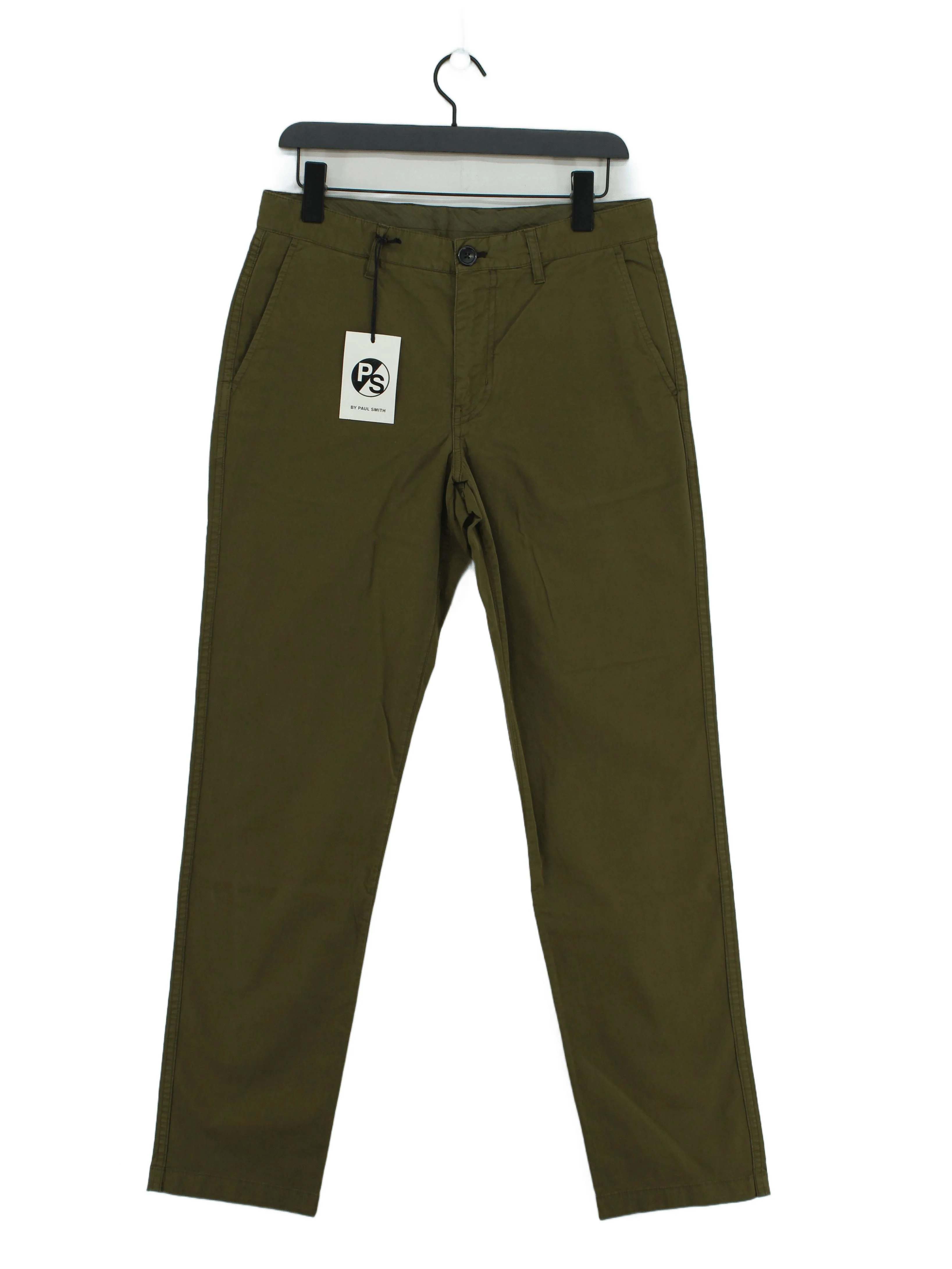 Paul Smith Men's Trousers W 30 in Green Cotton with Elastane Chino New with tags