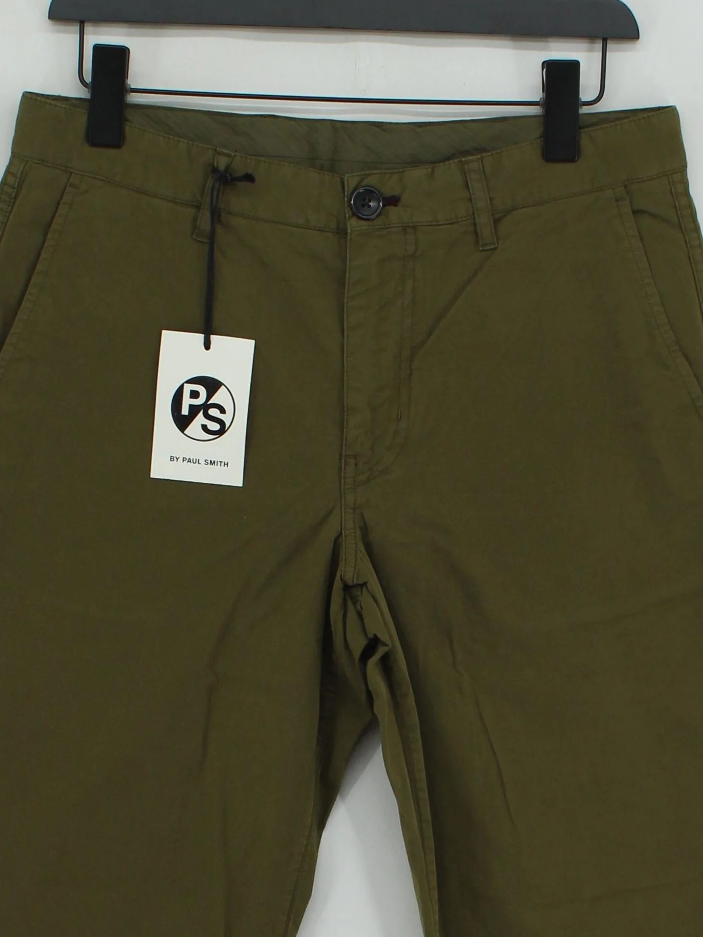 Paul Smith Men's Trousers W 30 in Green Cotton with Elastane Chino New with tags - Image 3