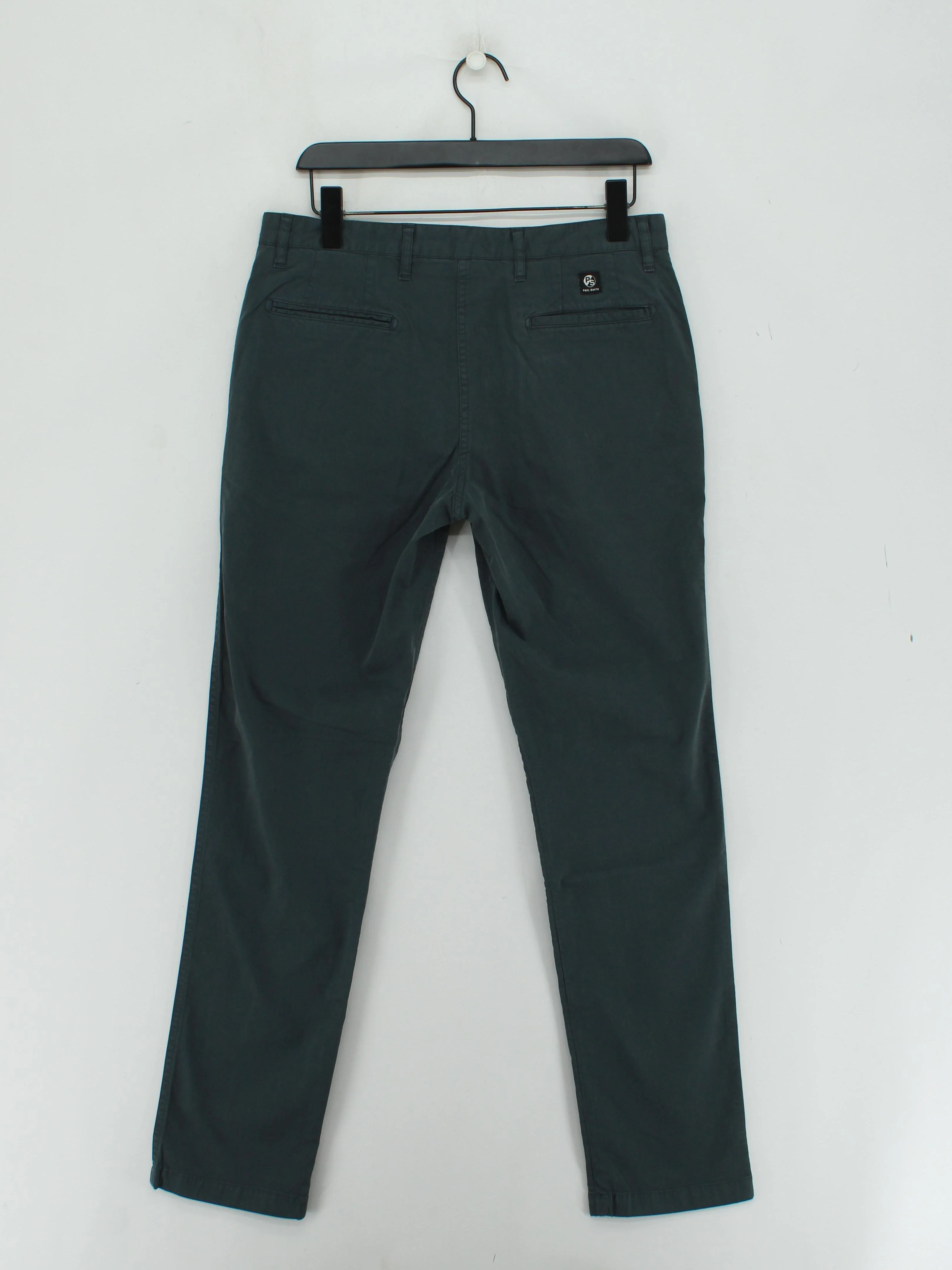 Paul Smith Men's Trousers W 30 in Green Cotton with Elastane Chino New with tags - Image 2