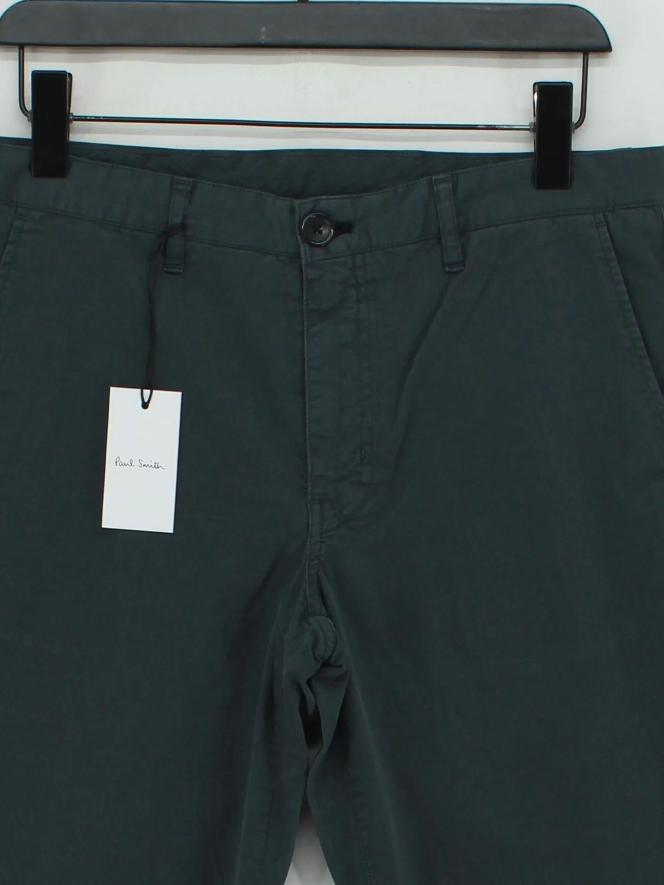 Paul Smith Men's Trousers W 30 in Green Cotton with Elastane Chino New with tags - Image 3