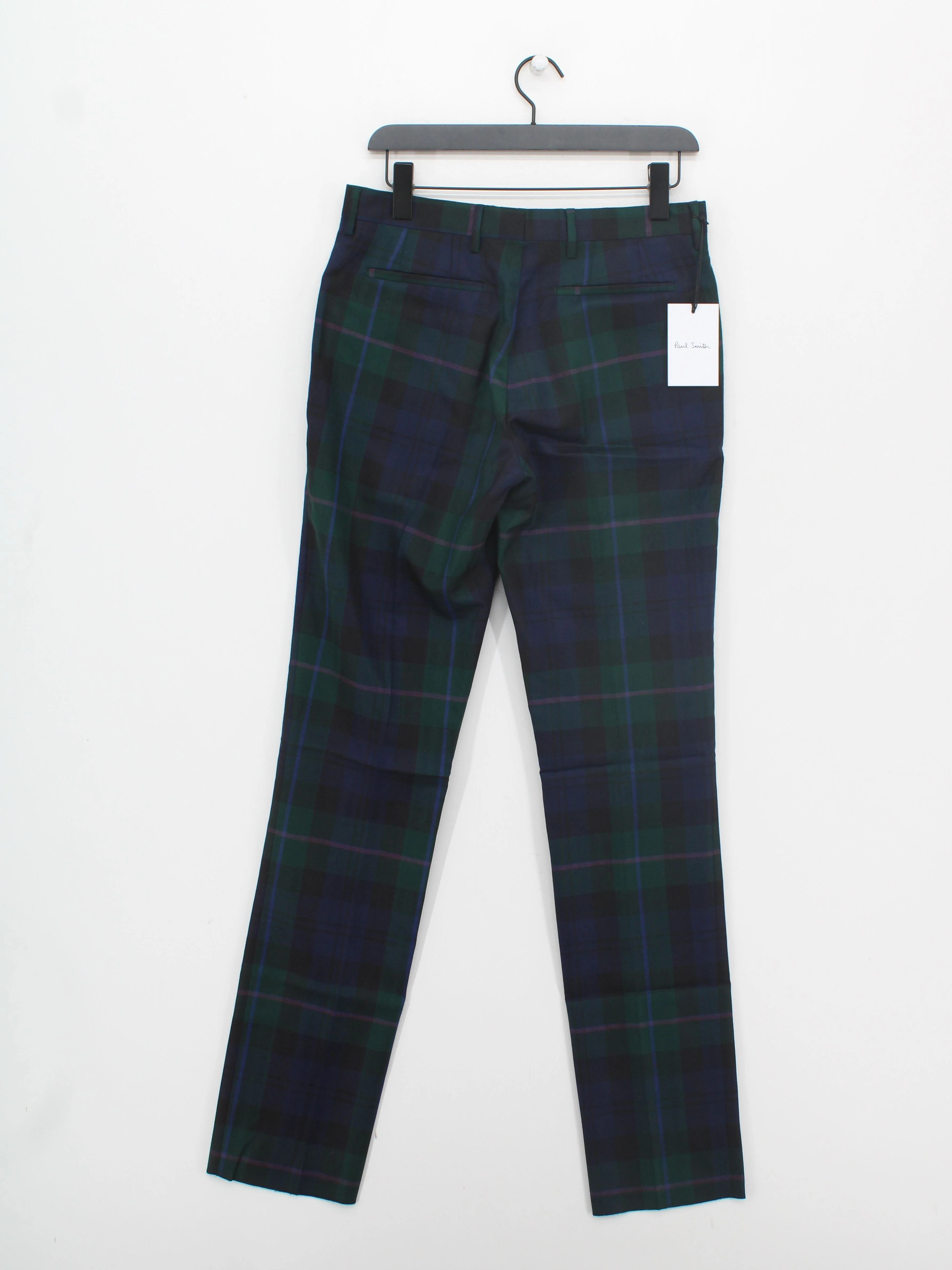Paul Smith Men's Trousers W 30 in Green Wool with Silk Chino New with tags - Image 2