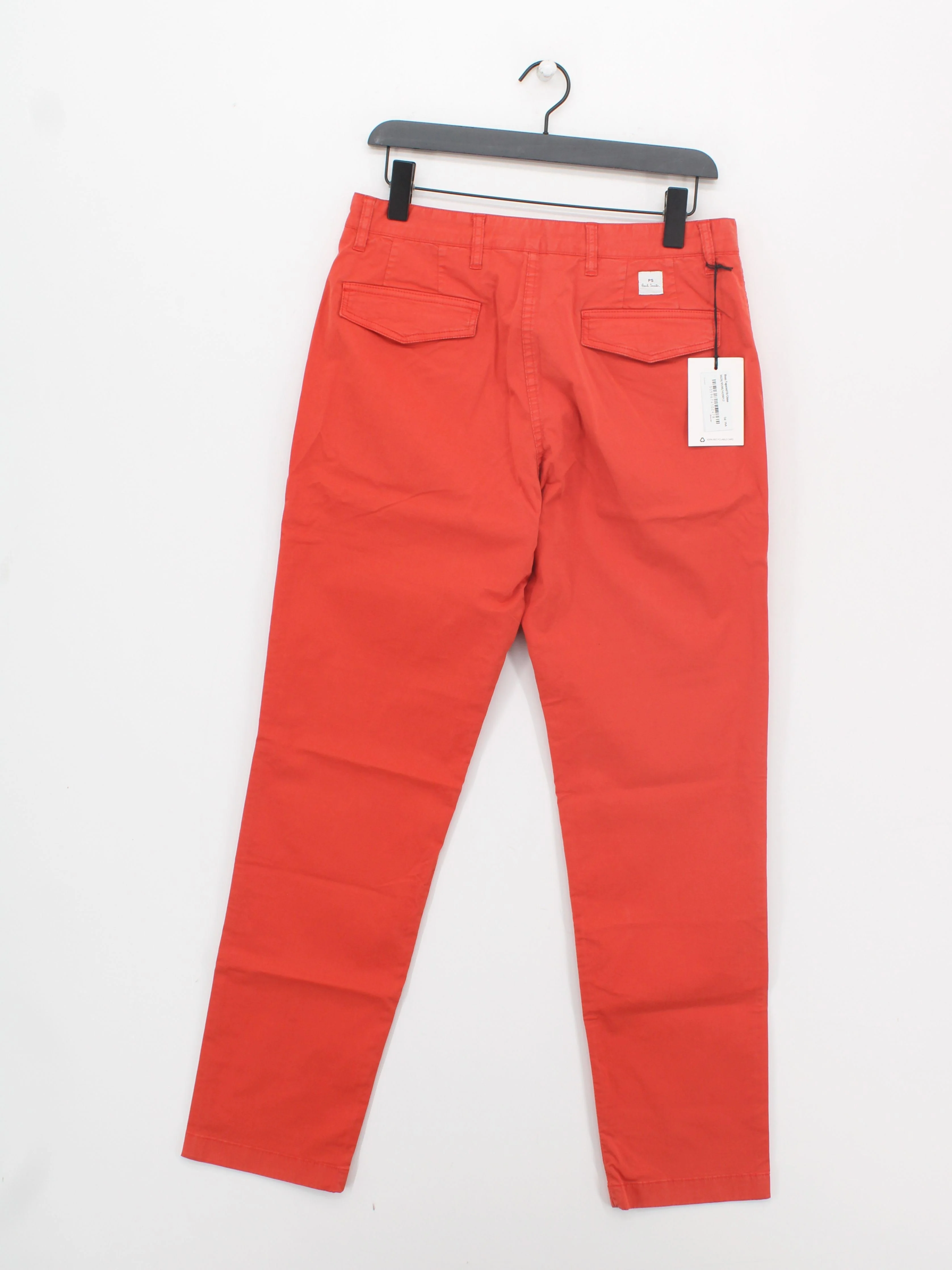 Paul Smith Men's Trousers W 30 in Red Cotton with Elastane Chino New with tags - Image 2