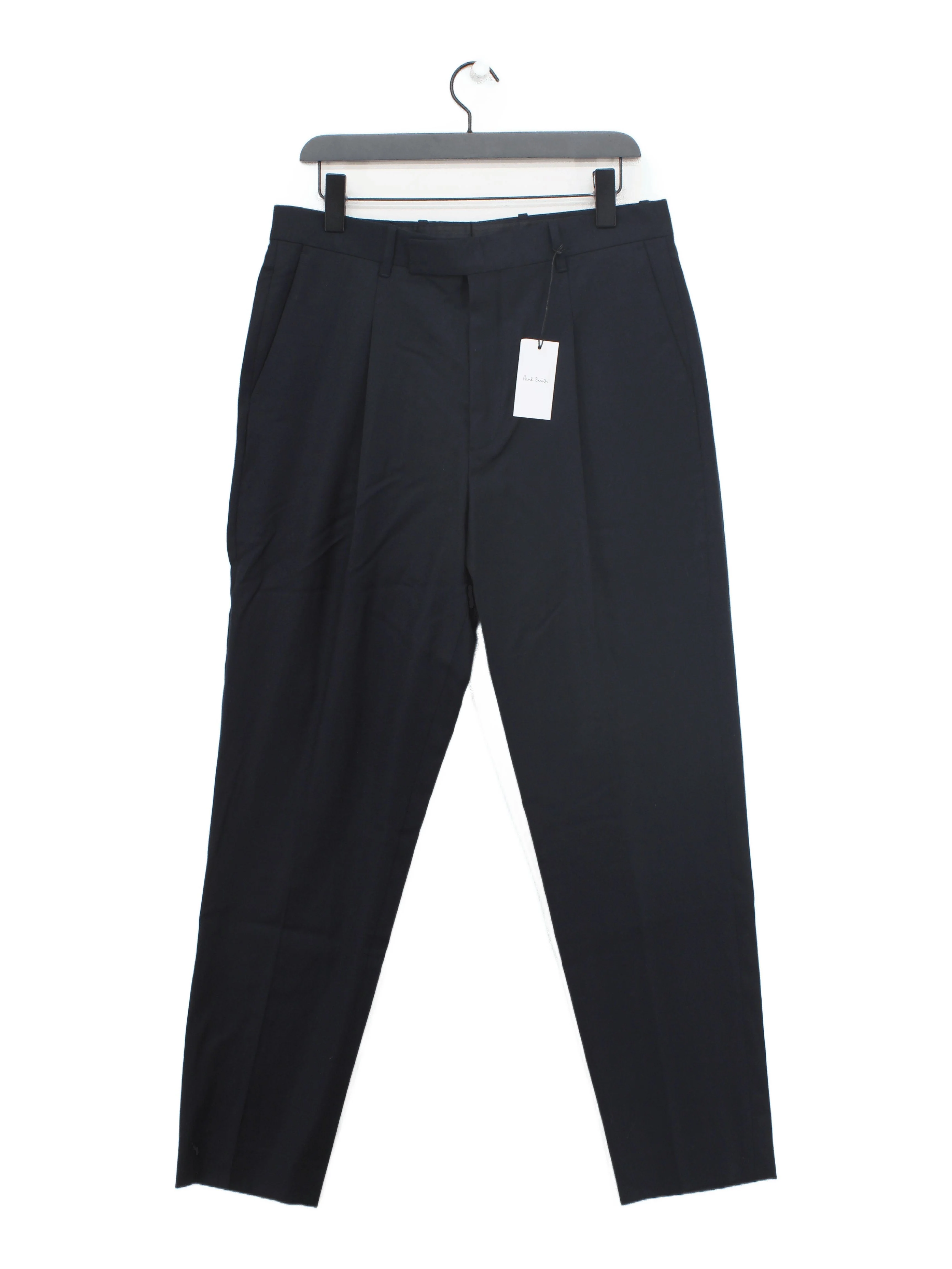 Paul Smith Men's Trousers W 32 in Black 100% Wool Tapered Chino New with tags