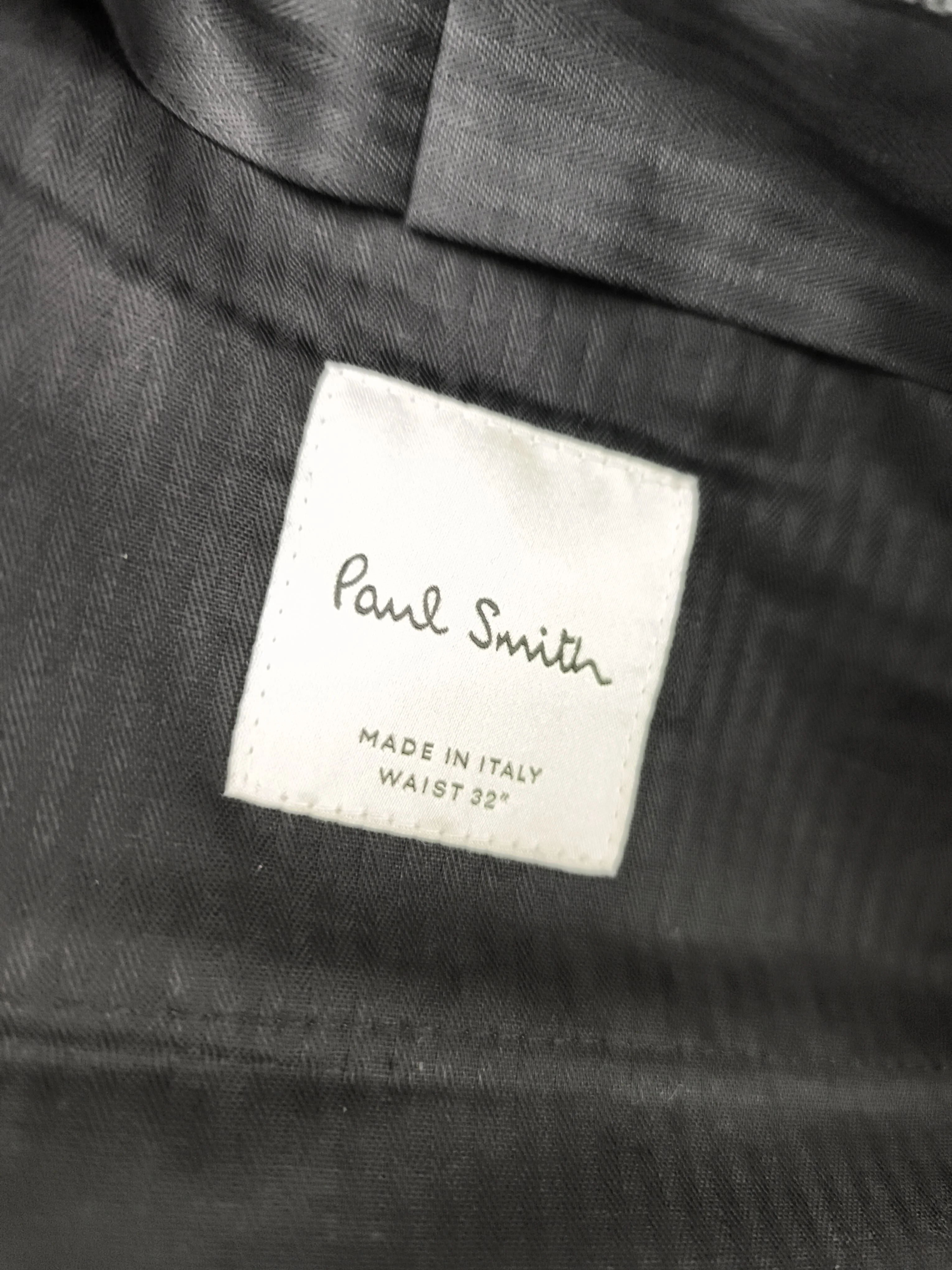 Paul Smith Men's Trousers W 32 in Black 100% Wool Tapered Chino New with tags - Image 5