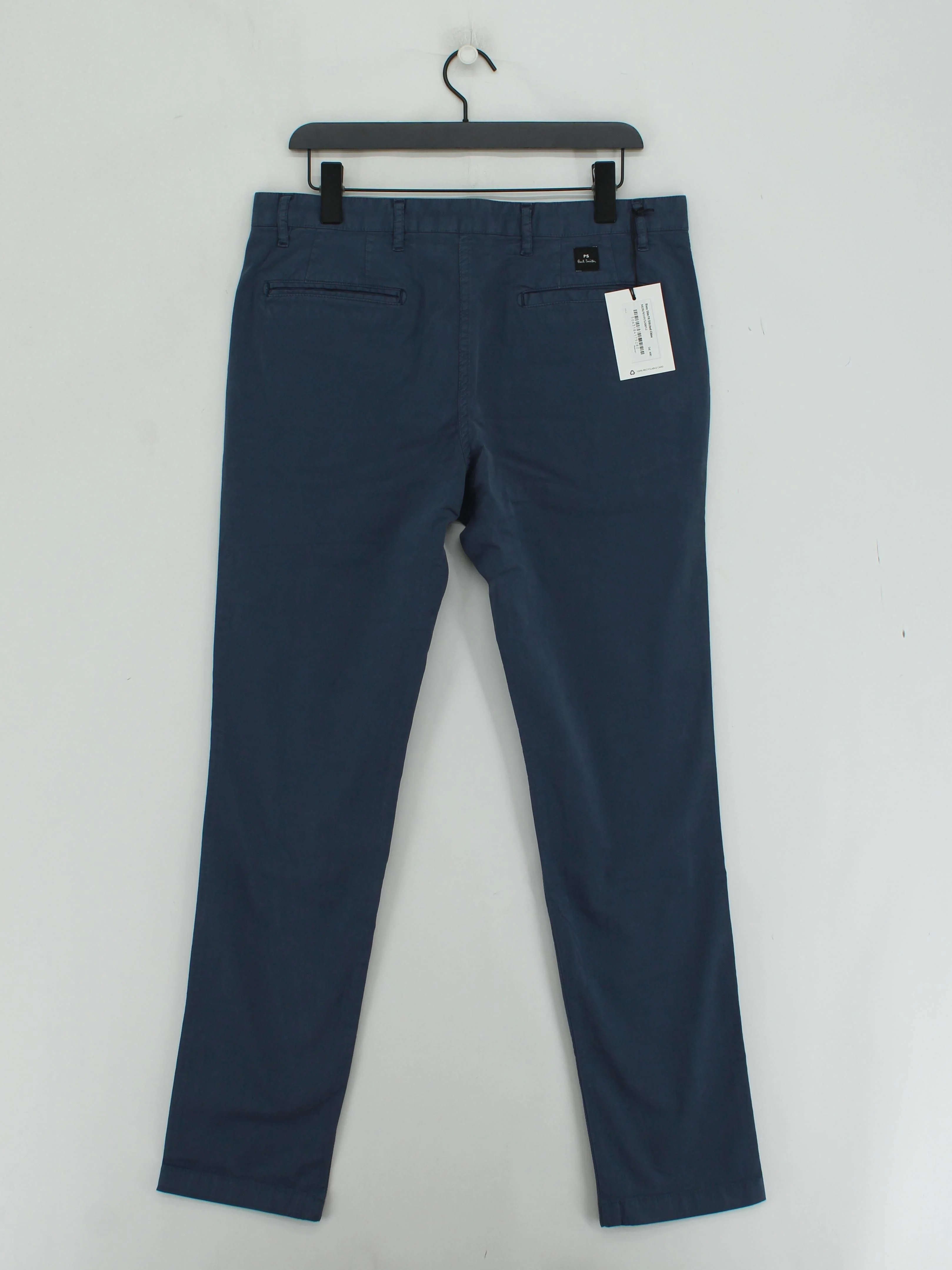 Paul Smith Men's Trousers W 32 in Blue 100% Cotton Straight Chino New with tags - Image 2
