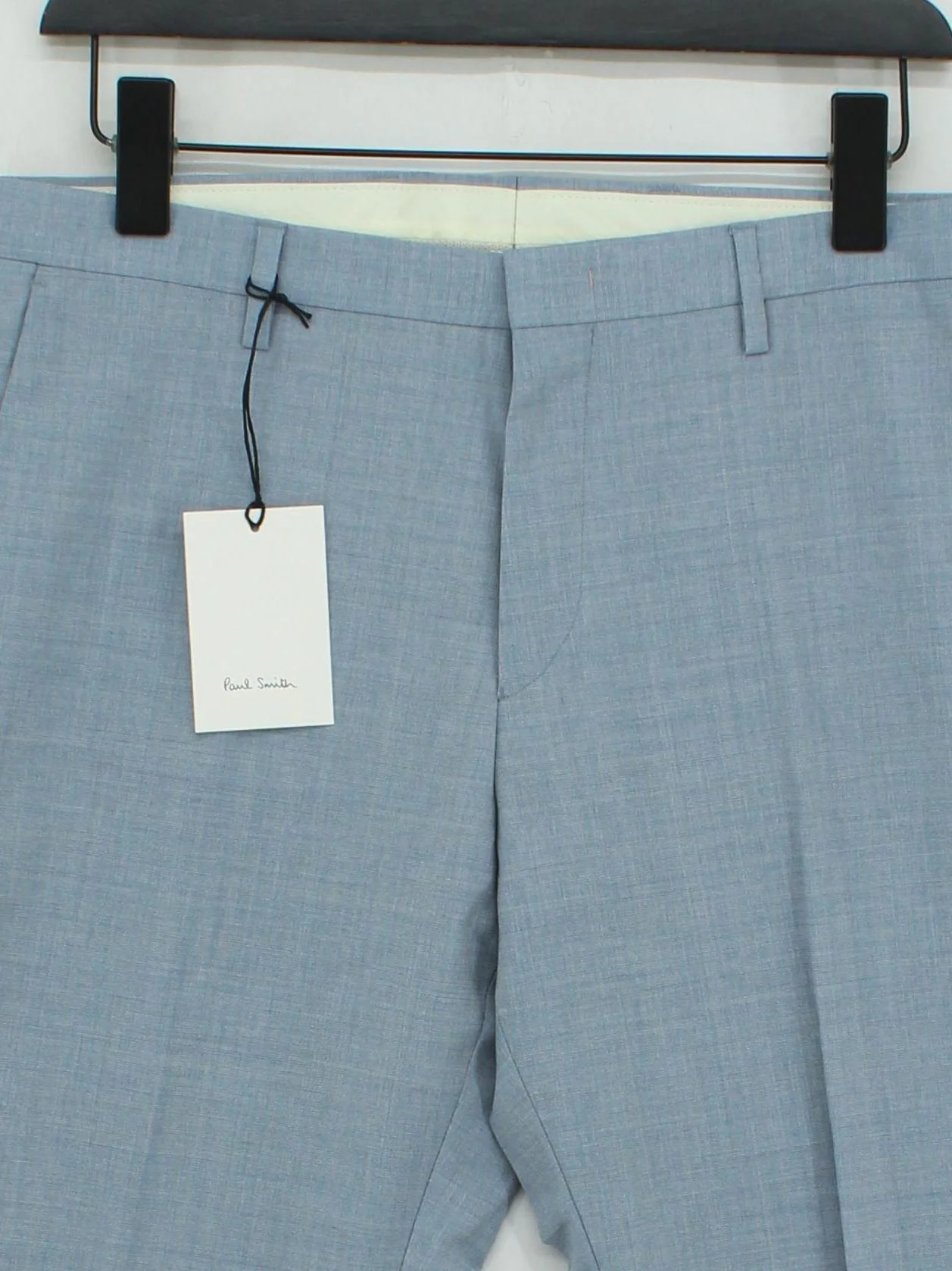 Paul Smith Men's Trousers W 32 in Blue 100% Wool Tapered Chino New with tags - Image 3