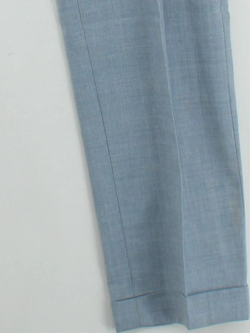 Paul Smith Men's Trousers W 32 in Blue 100% Wool Tapered Chino New with tags - Image 4