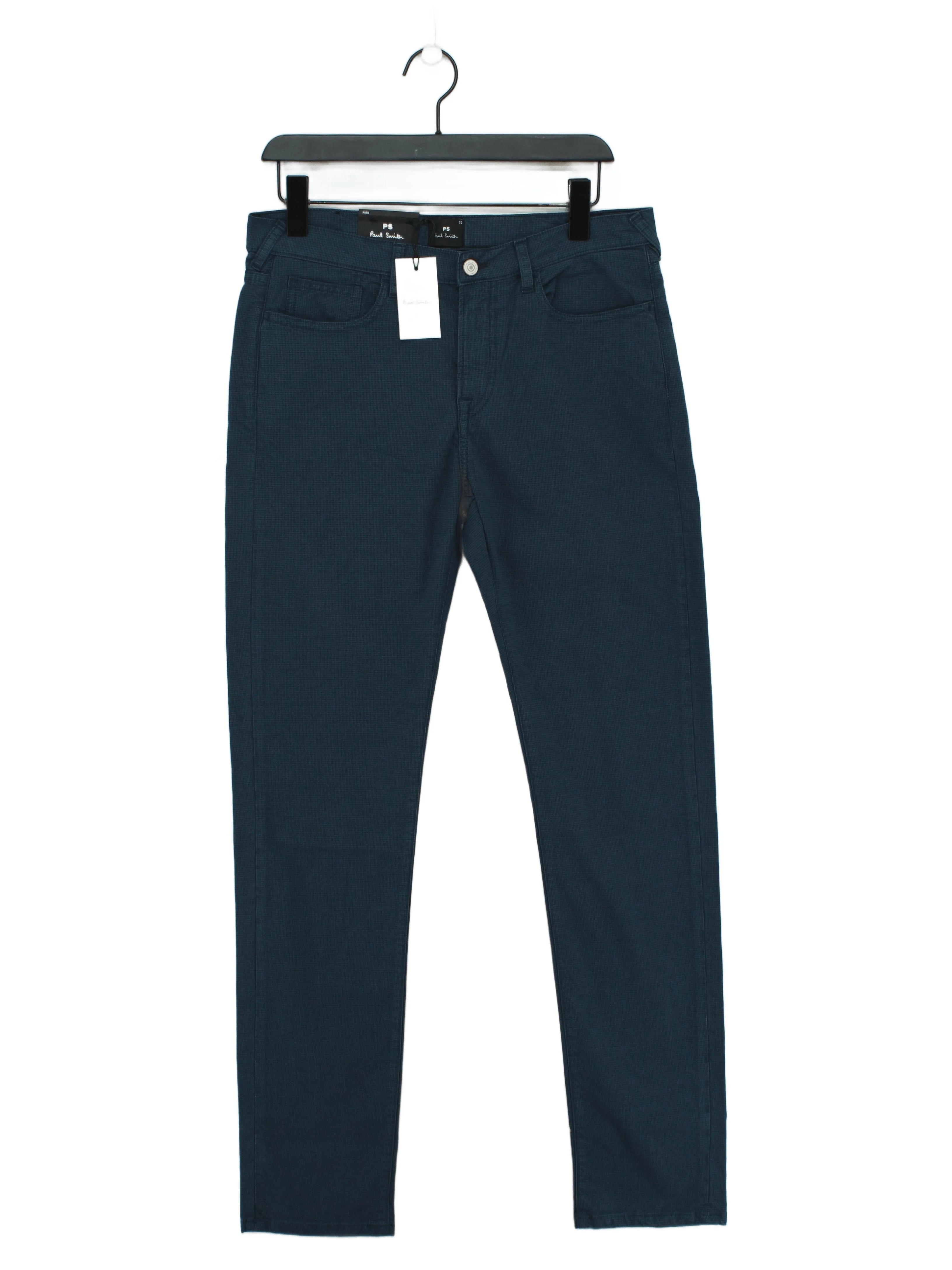 Paul Smith Men's Trousers W 32 in Blue Cotton with Elastane Chino New with tags