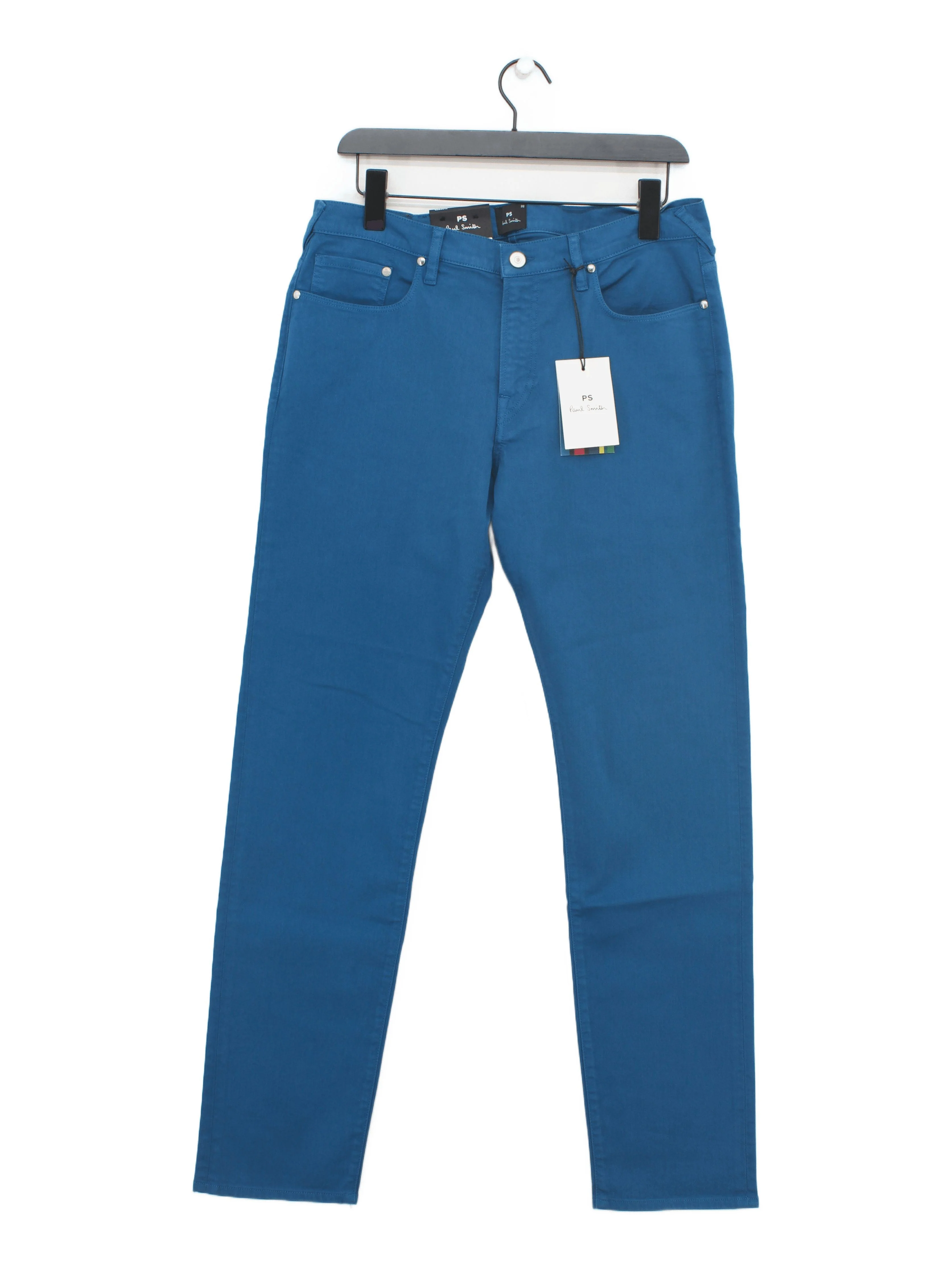 Paul Smith Men's Trousers W 32 in Blue Cotton with Elastane Chino New with tags