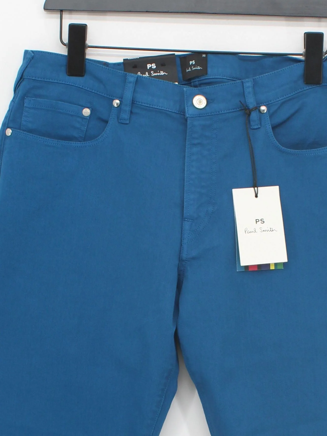 Paul Smith Men's Trousers W 32 in Blue Cotton with Elastane Chino New with tags - Image 3