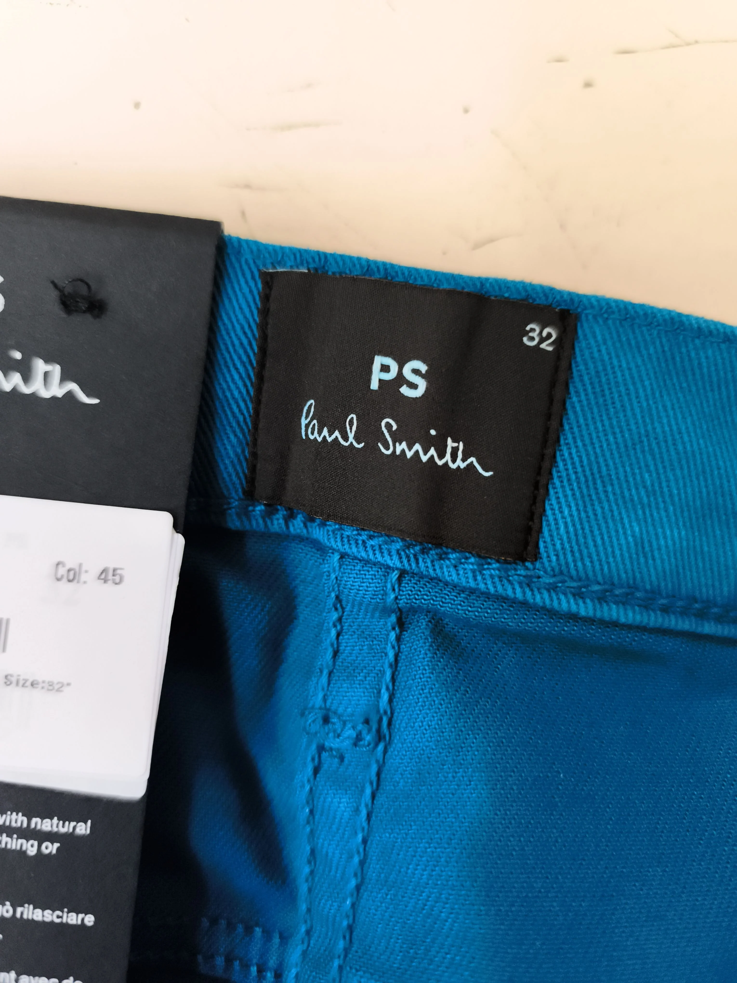 Paul Smith Men's Trousers W 32 in Blue Cotton with Elastane Chino New with tags - Image 5