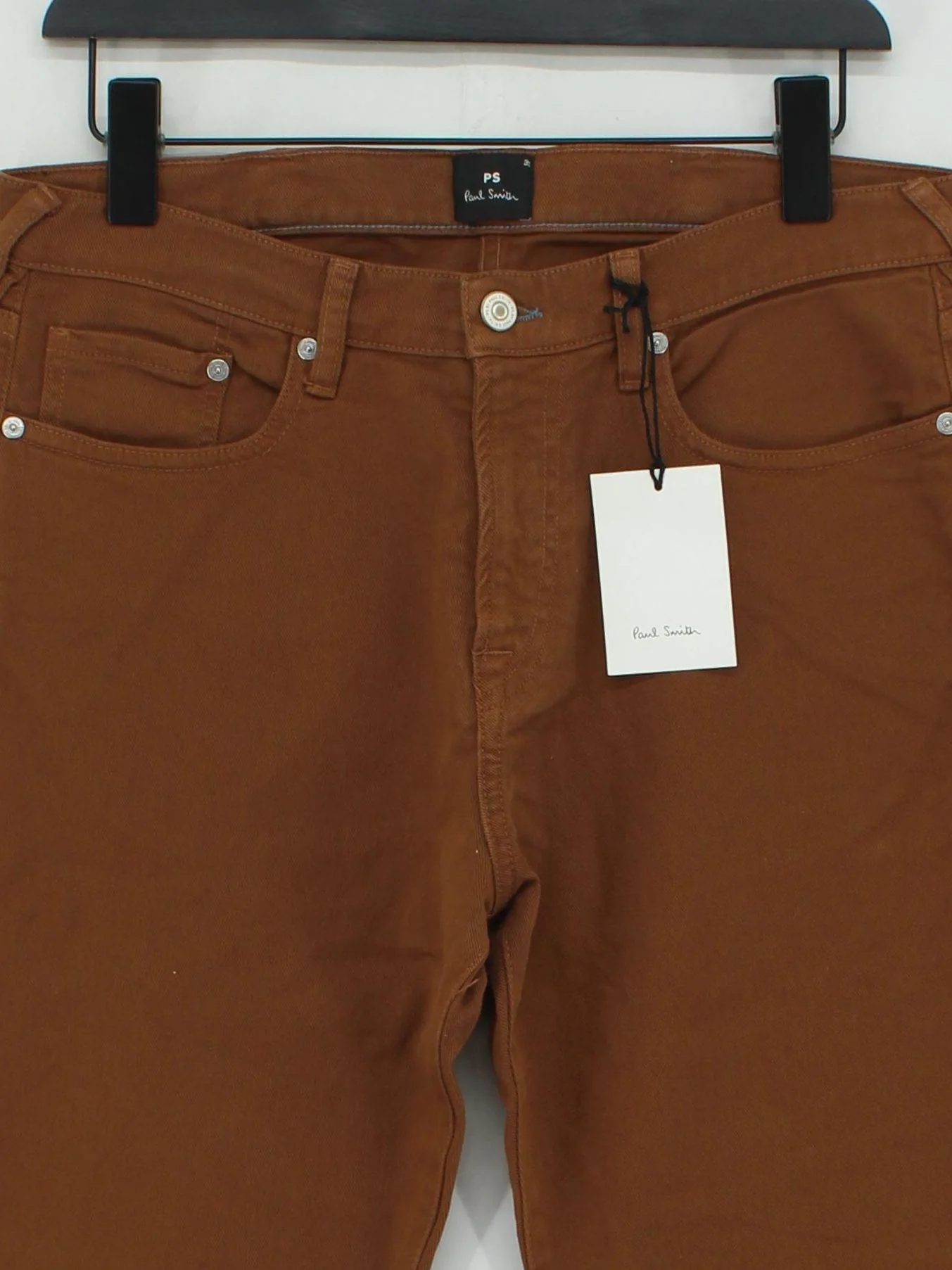 Paul Smith Men's Trousers W 32 in Brown 100% Cotton Straight Chino New with tags - Image 3