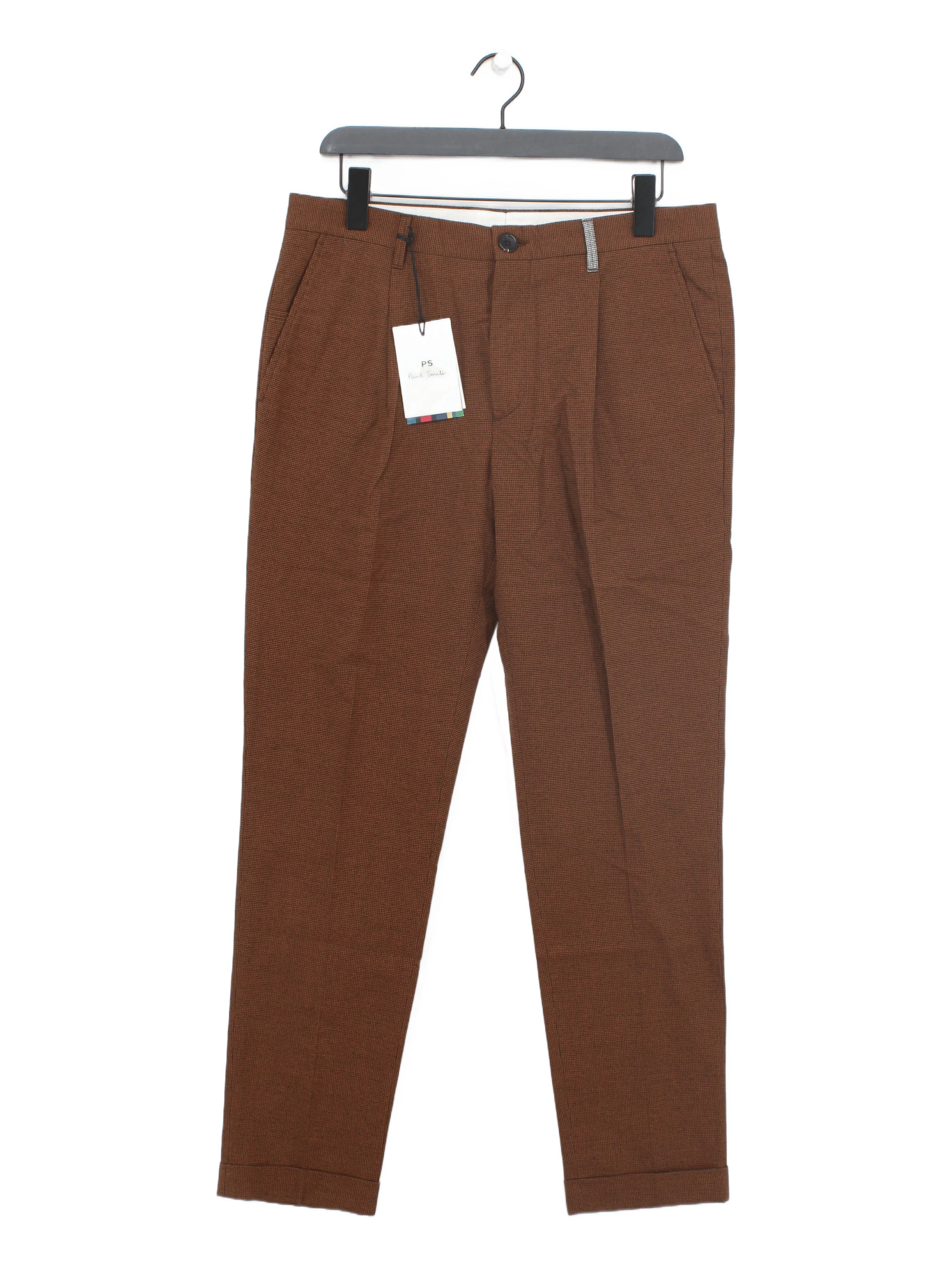 Paul Smith Men's Trousers W 32 in Brown Cotton New with tags