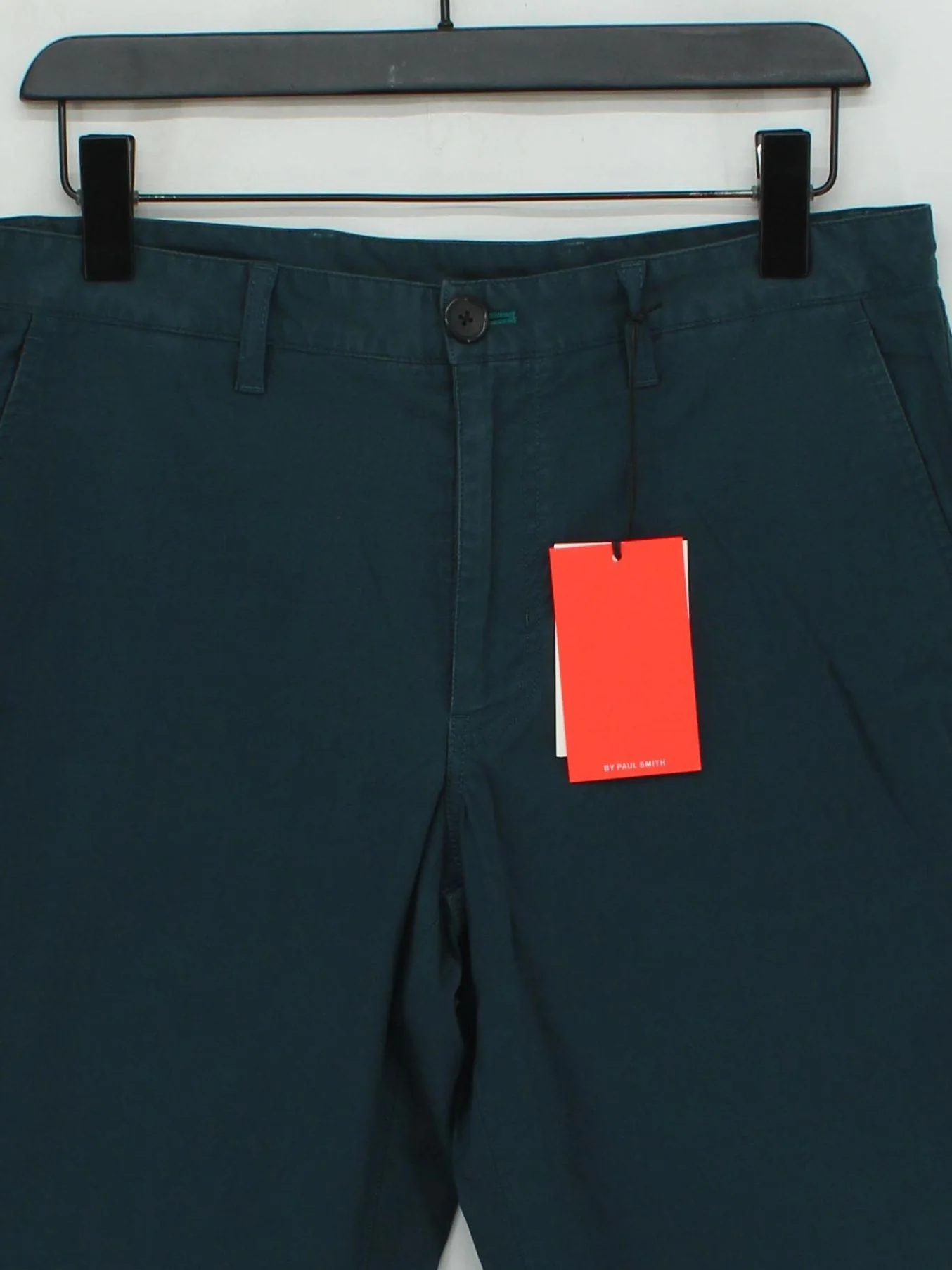 Paul Smith Men's Trousers W 32 in Green 100% Cotton Straight Chino New with tags - Image 3