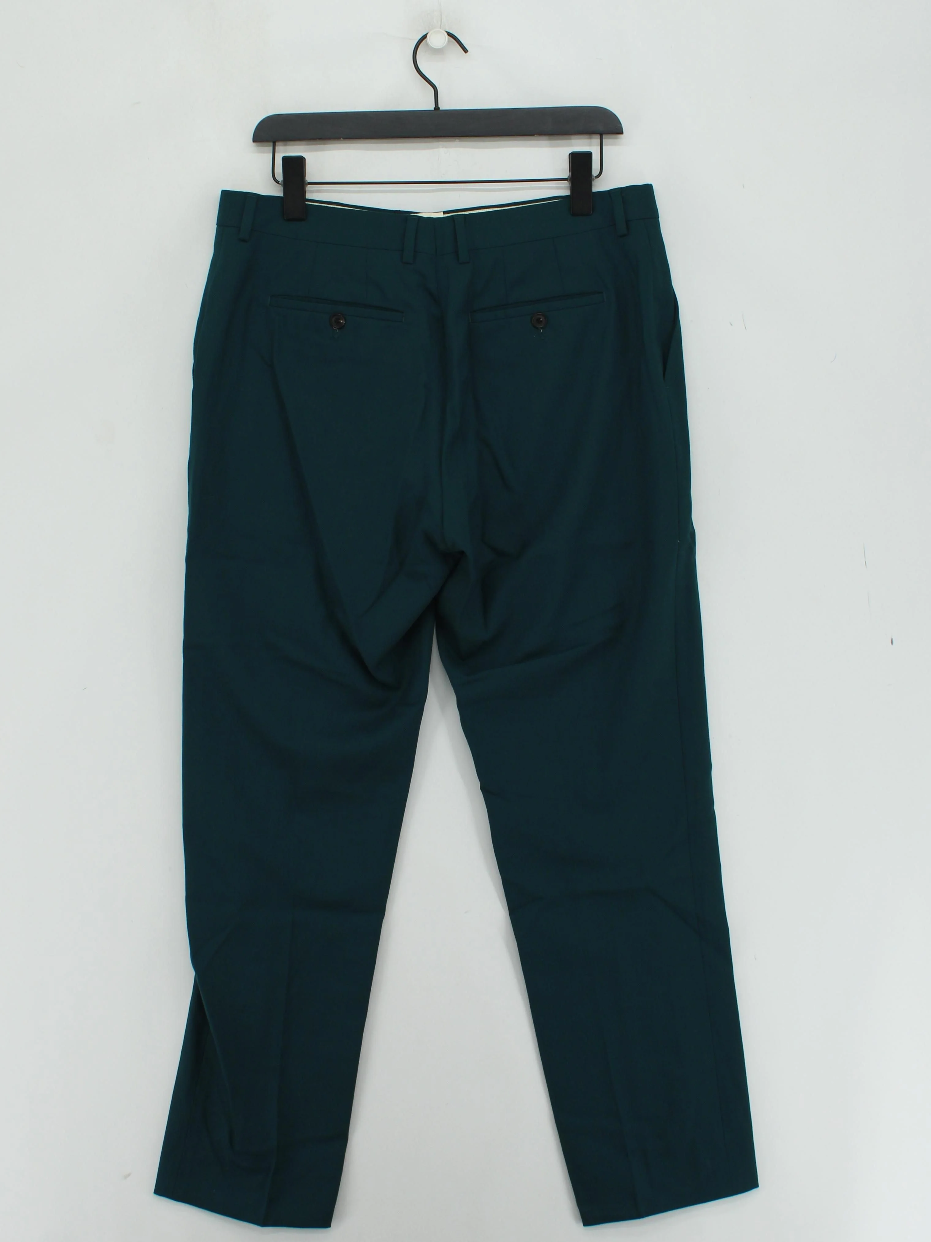 Paul Smith Men's Trousers W 32 in Green 100% Wool Straight Chino New with tags - Image 2