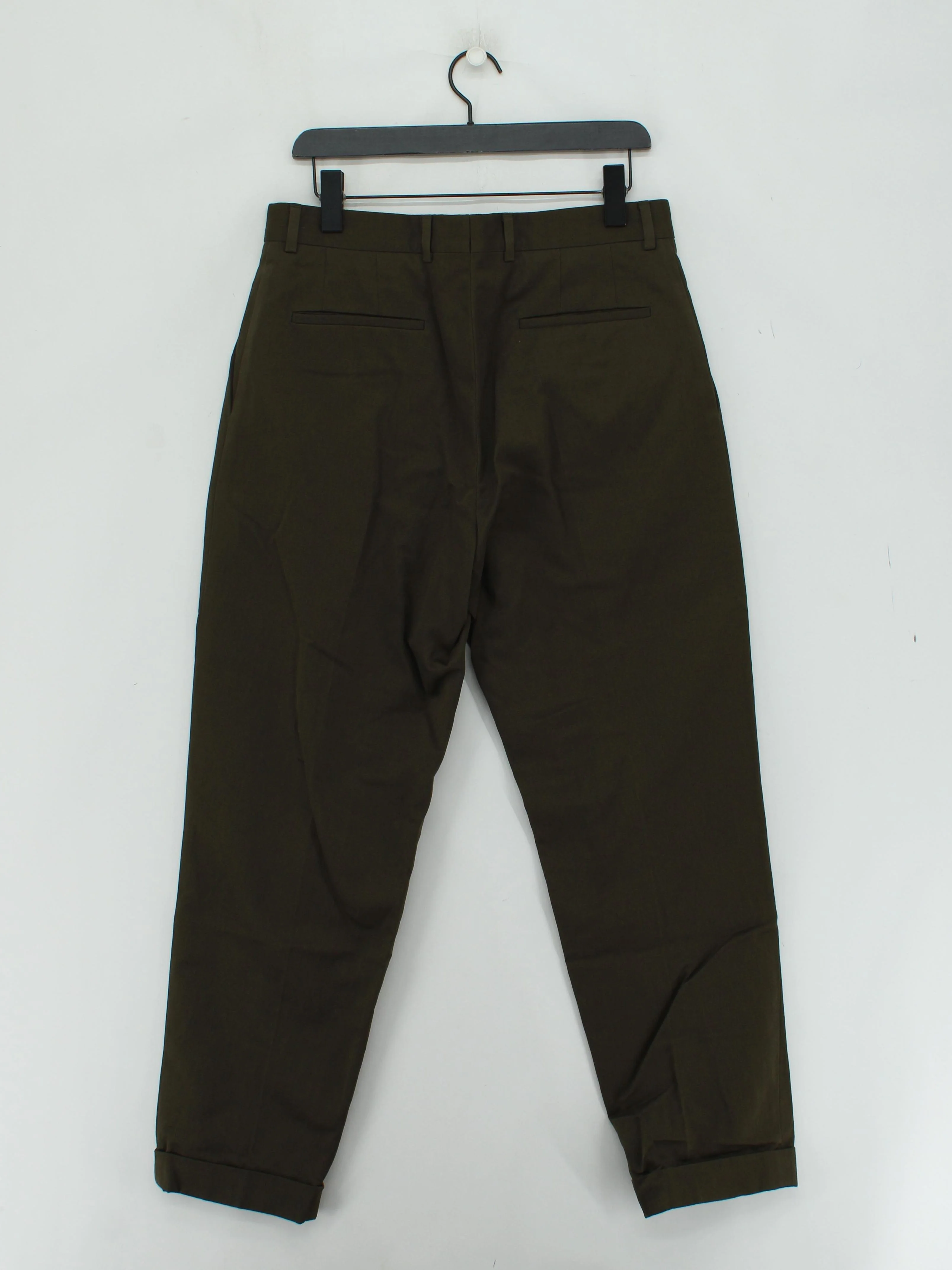 Paul Smith Men's Trousers W 32 in Green Cotton with Linen Chino New with tags - Image 2