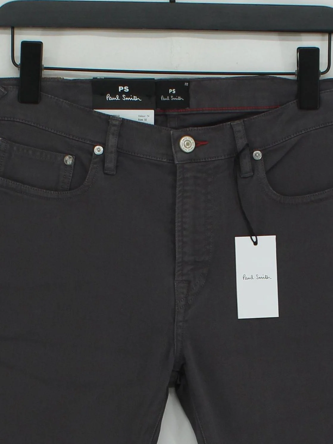 Paul Smith Men's Trousers W 32 in Grey Cotton with Elastane Chino New with tags - Image 3