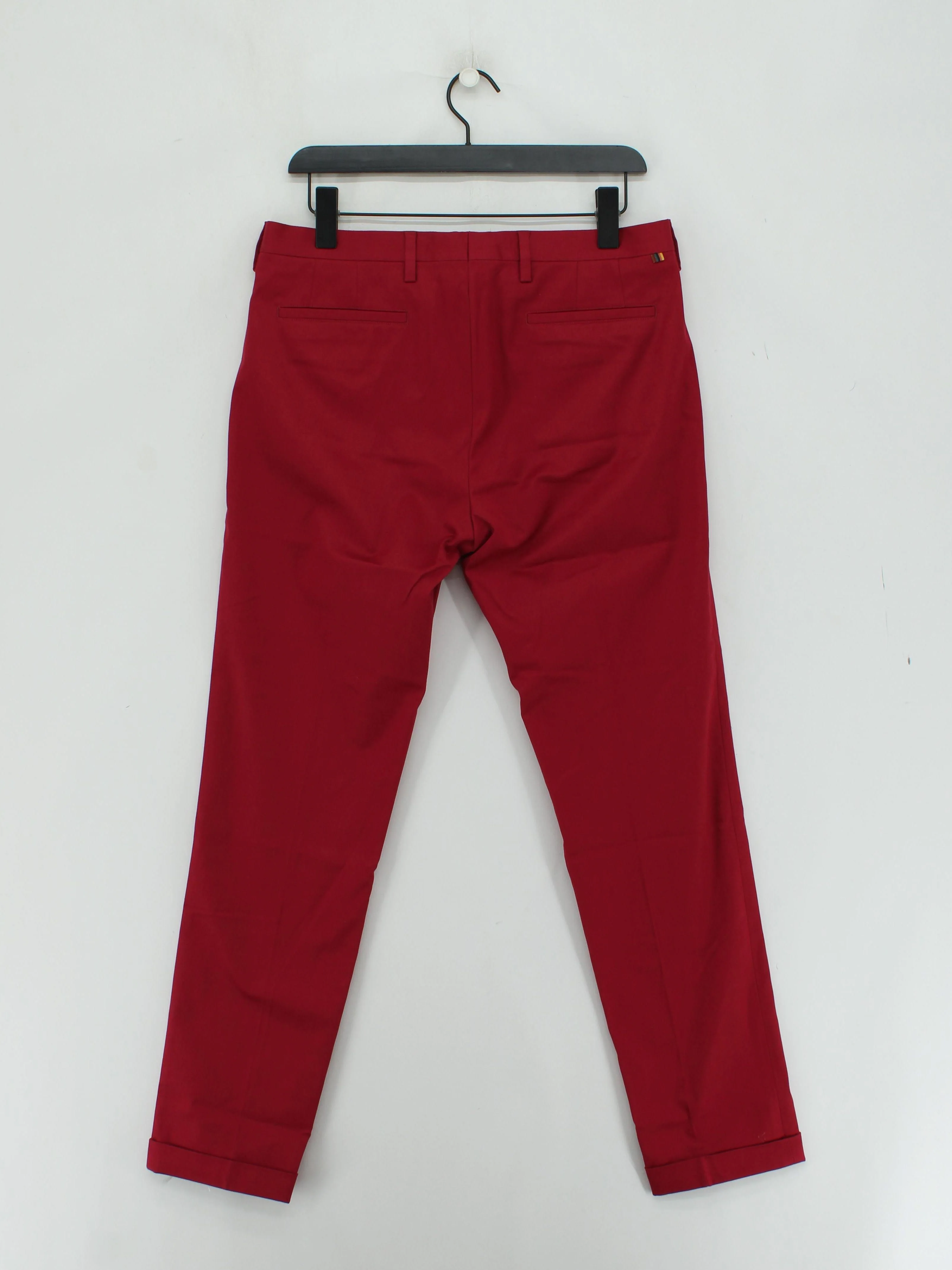 Paul Smith Men's Trousers W 32 in Pink Cotton with Elastane Tapered Chino - Image 2