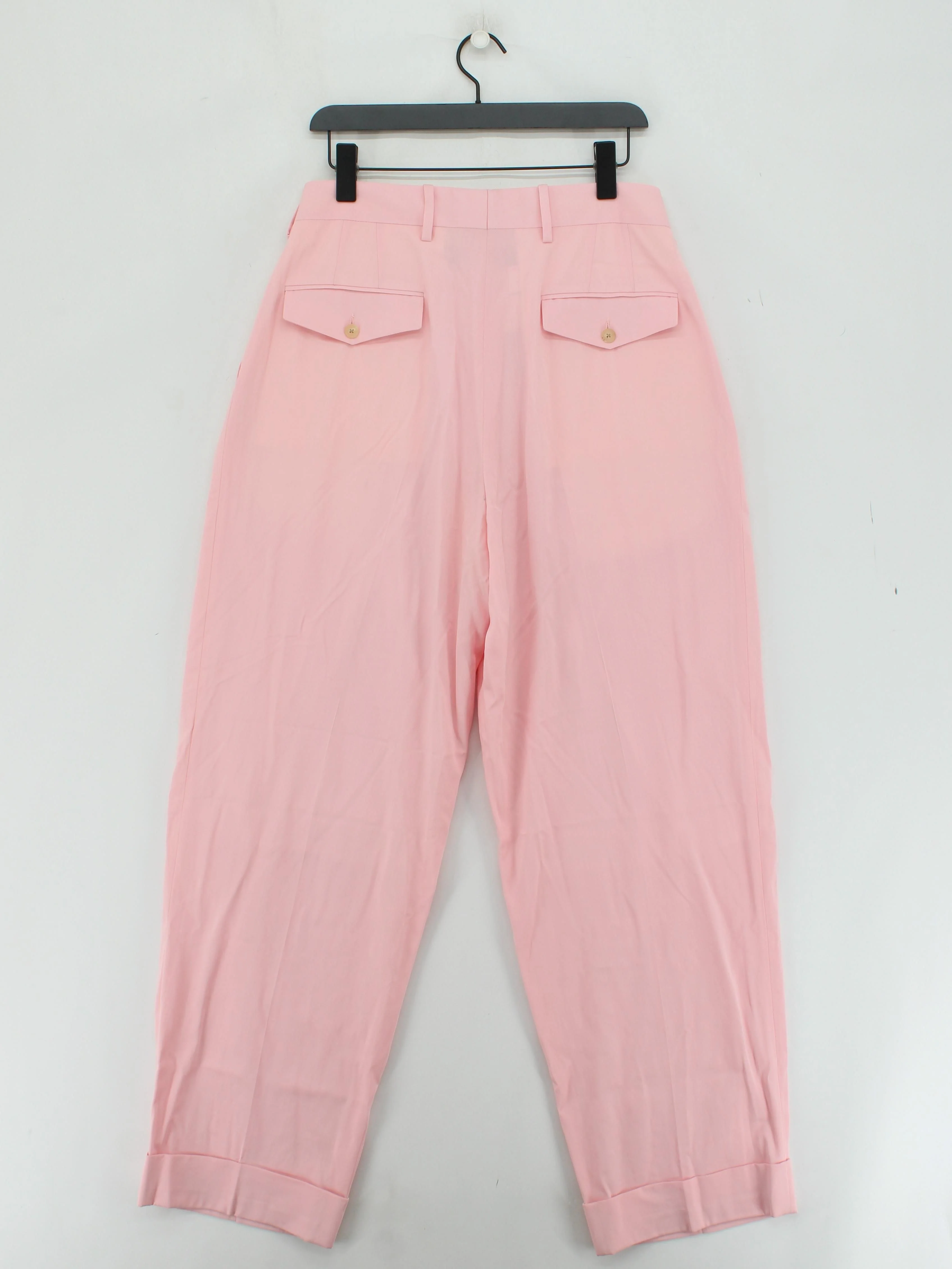 Paul Smith Men's Trousers W 32 in Pink Polyester with Cotton Tapered Chino - Image 2